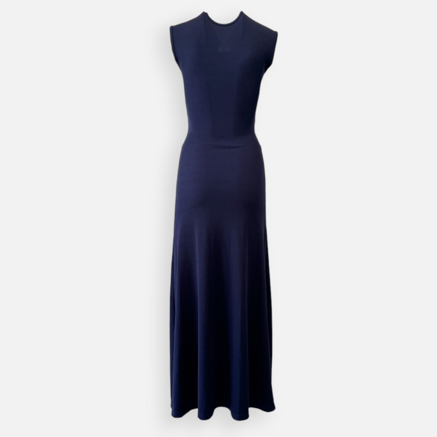 Christopher Esber Navy Blue & Silver Orbit Ruched Maxi Dress AU6 ~ Small