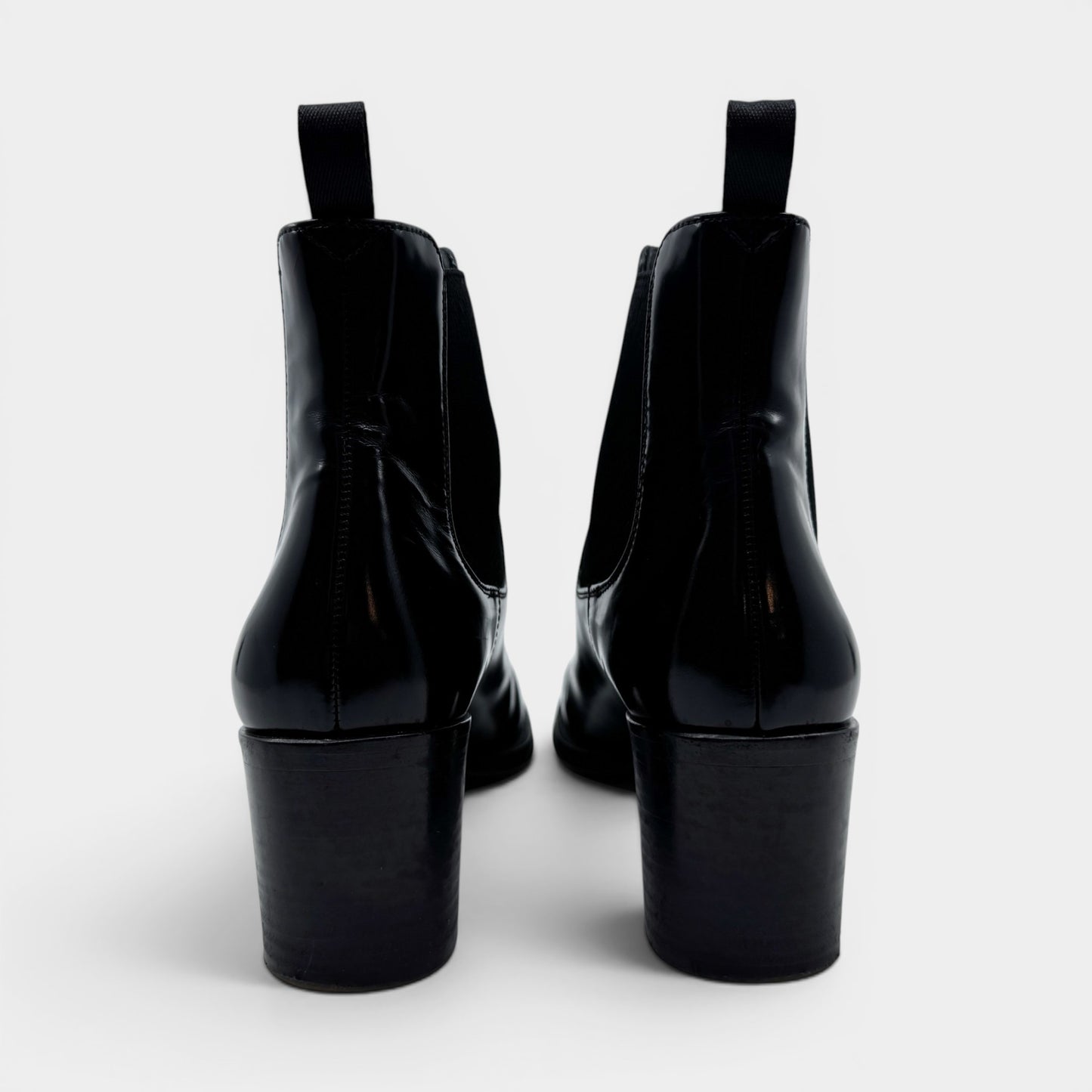 Church's Black Leather Shirley 55 Ankle Boots EU38 ~ AU7