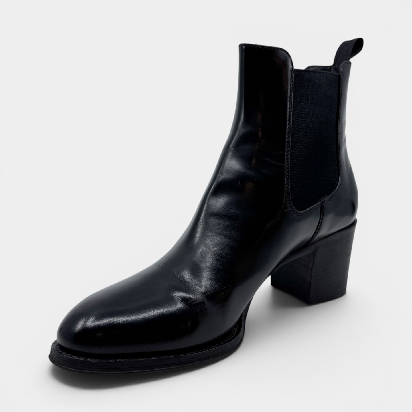 Church's Black Leather Shirley 55 Ankle Boots EU38 ~ AU7