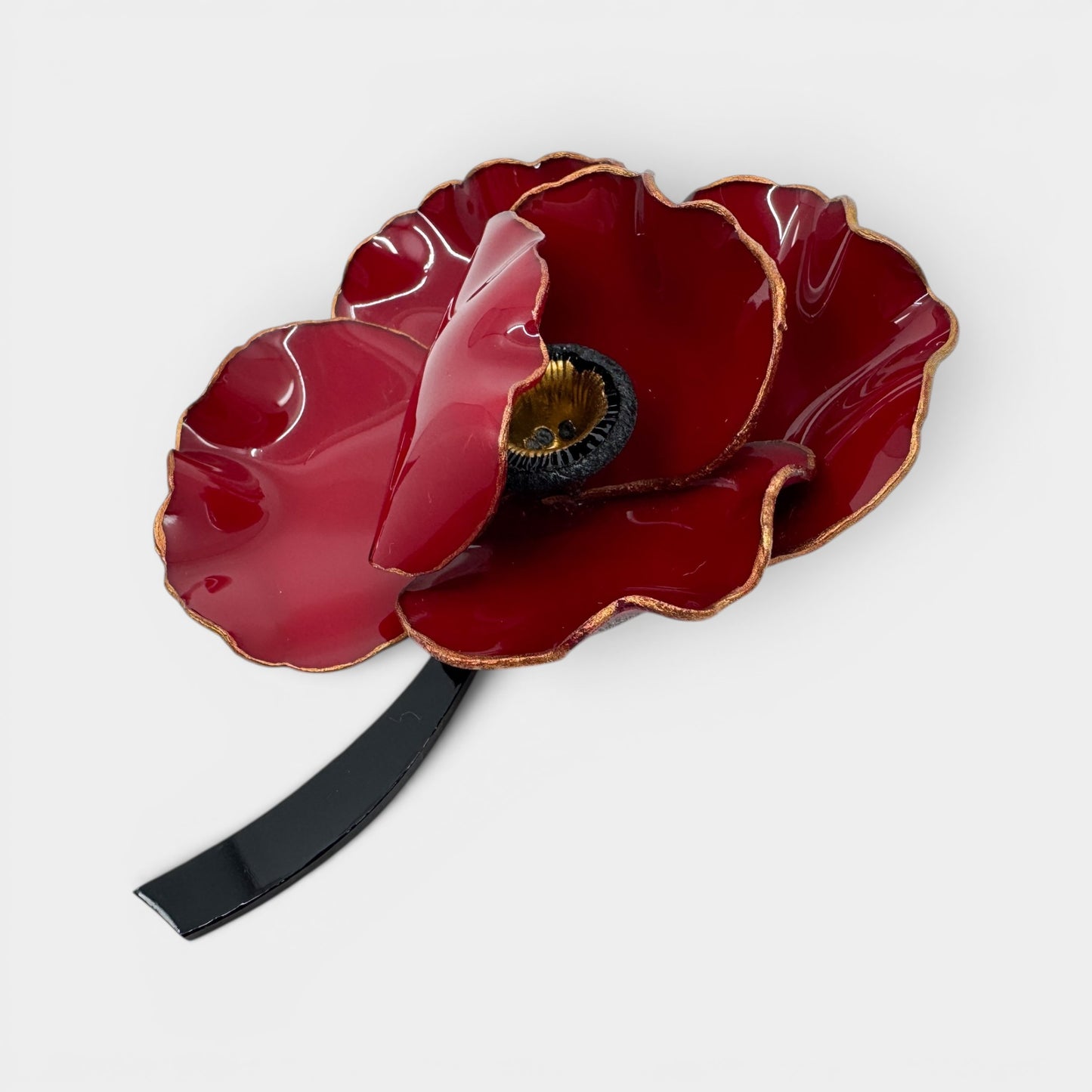 Ciléa Paris Y2K Red Resin Handmade Large Flower Brooch