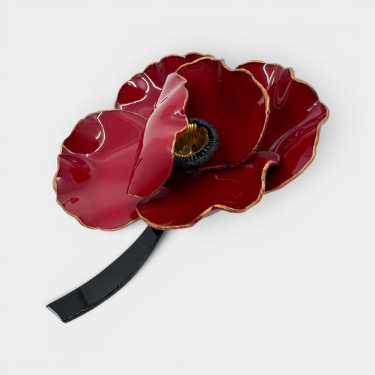 Ciléa Paris Y2K Red Resin Handmade Large Flower Brooch
