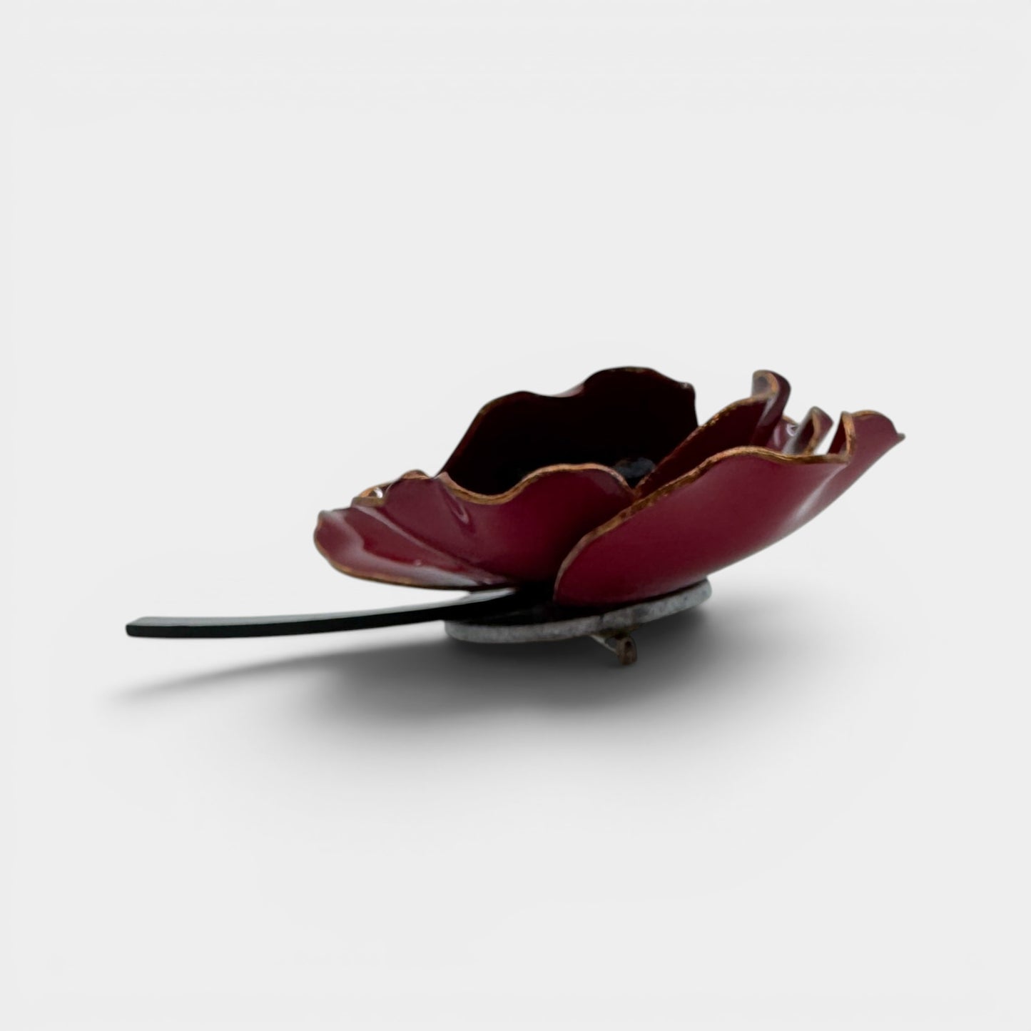 Ciléa Paris Y2K Red Resin Handmade Large Flower Brooch