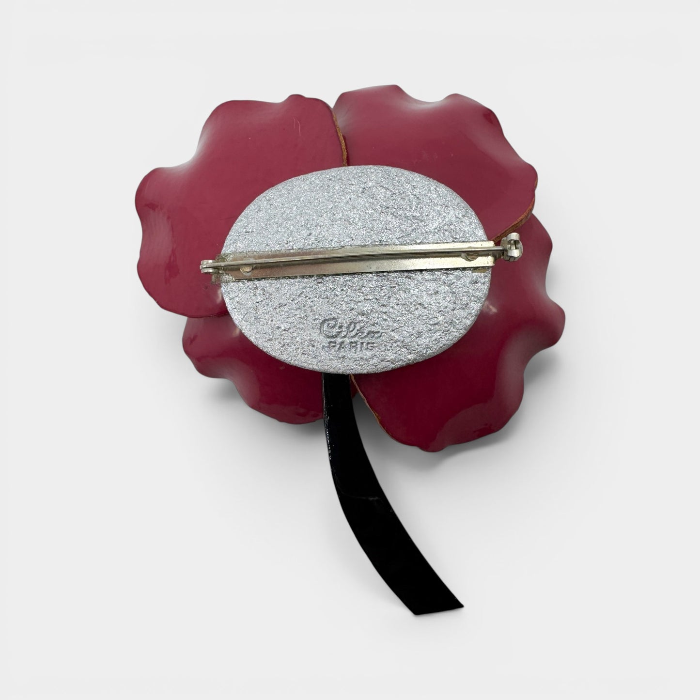 Ciléa Paris Y2K Red Resin Handmade Large Flower Brooch