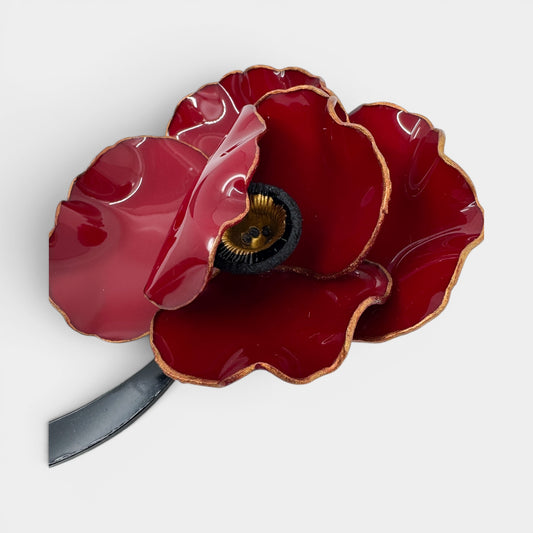 Ciléa Paris Y2K Red Resin Handmade Large Flower Brooch