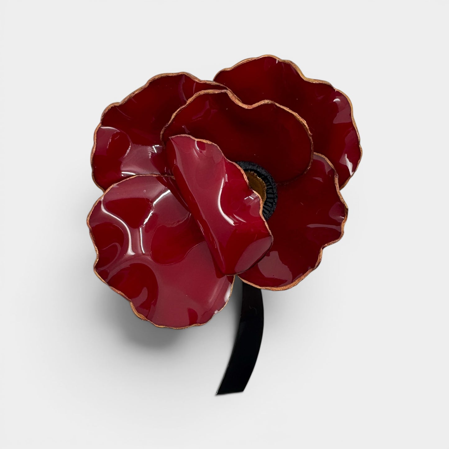Ciléa Paris Y2K Red Resin Handmade Large Flower Brooch