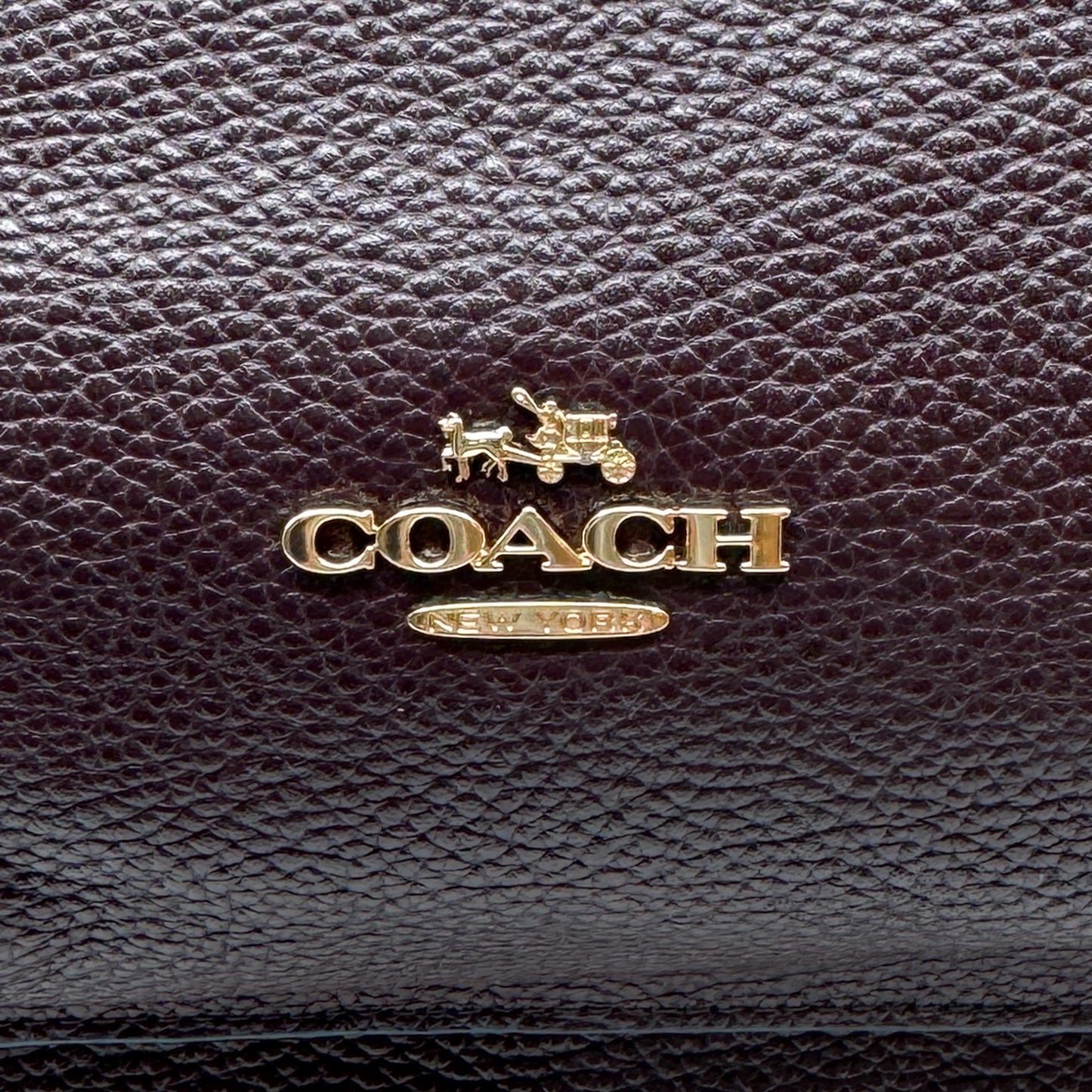 Coach Burgundy Oxblood Leather Charlie Edgepaint Backpack Bag