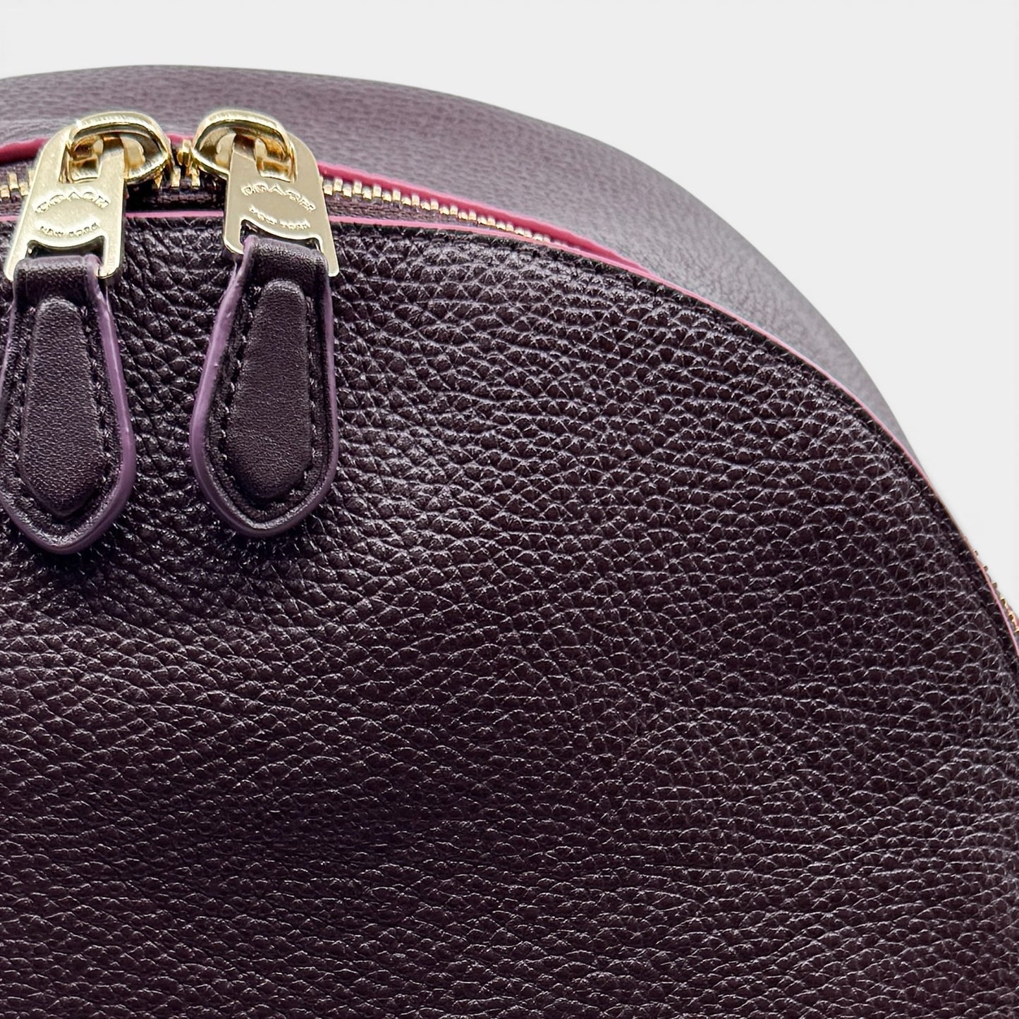 Coach Burgundy Oxblood Leather Charlie Edgepaint Backpack Bag