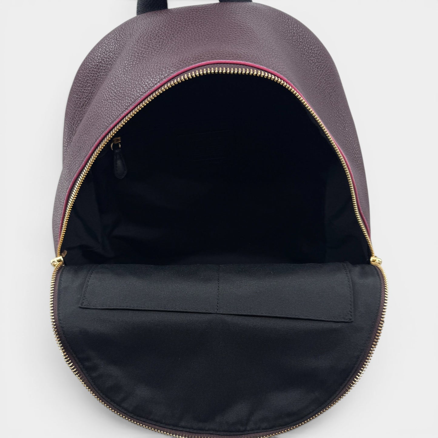 Coach Burgundy Oxblood Leather Charlie Edgepaint Backpack Bag