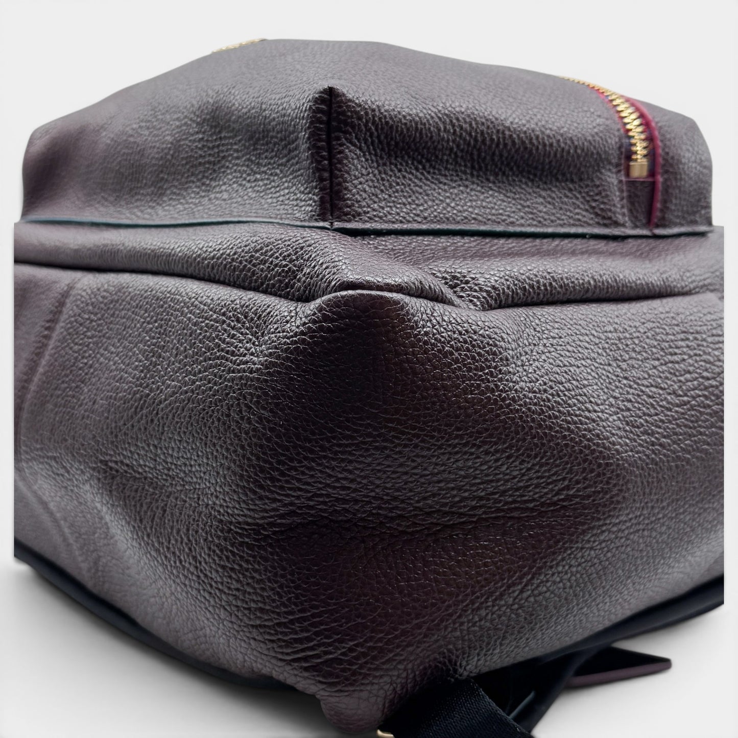 Coach Burgundy Oxblood Leather Charlie Edgepaint Backpack Bag