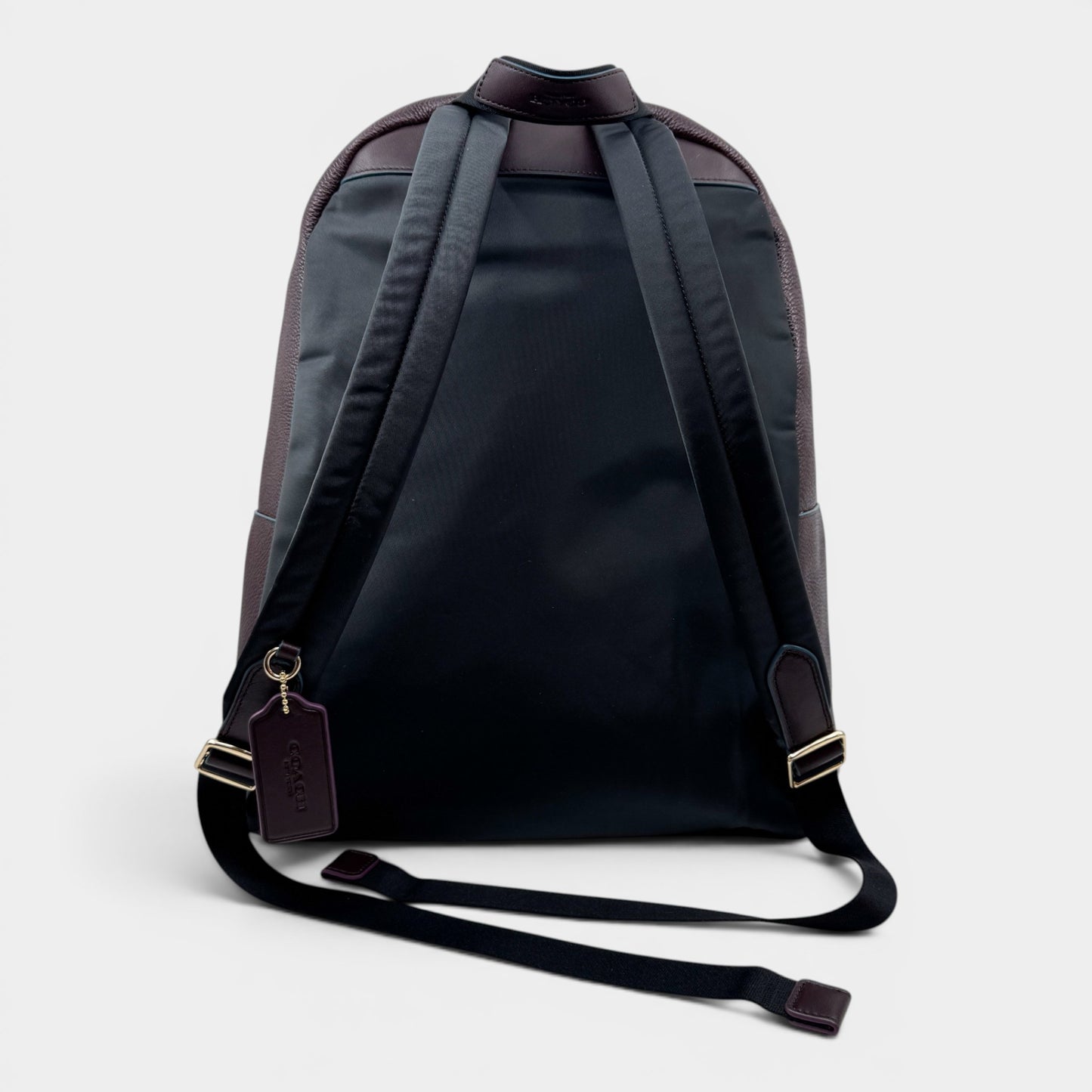 Coach Burgundy Oxblood Leather Charlie Edgepaint Backpack Bag