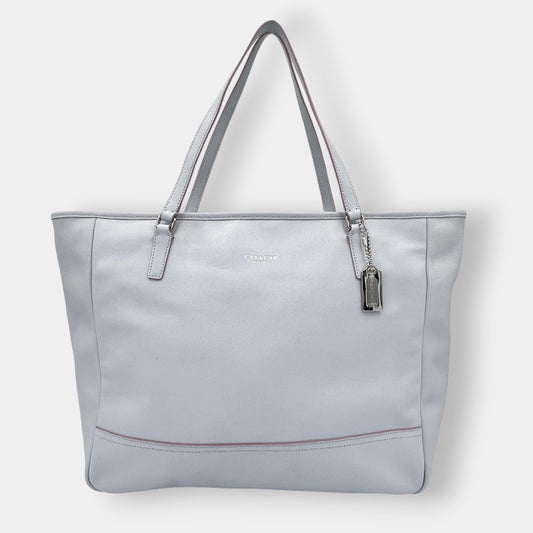 Coach Light Blue Leather Large City Tote Bag [Style 23822]