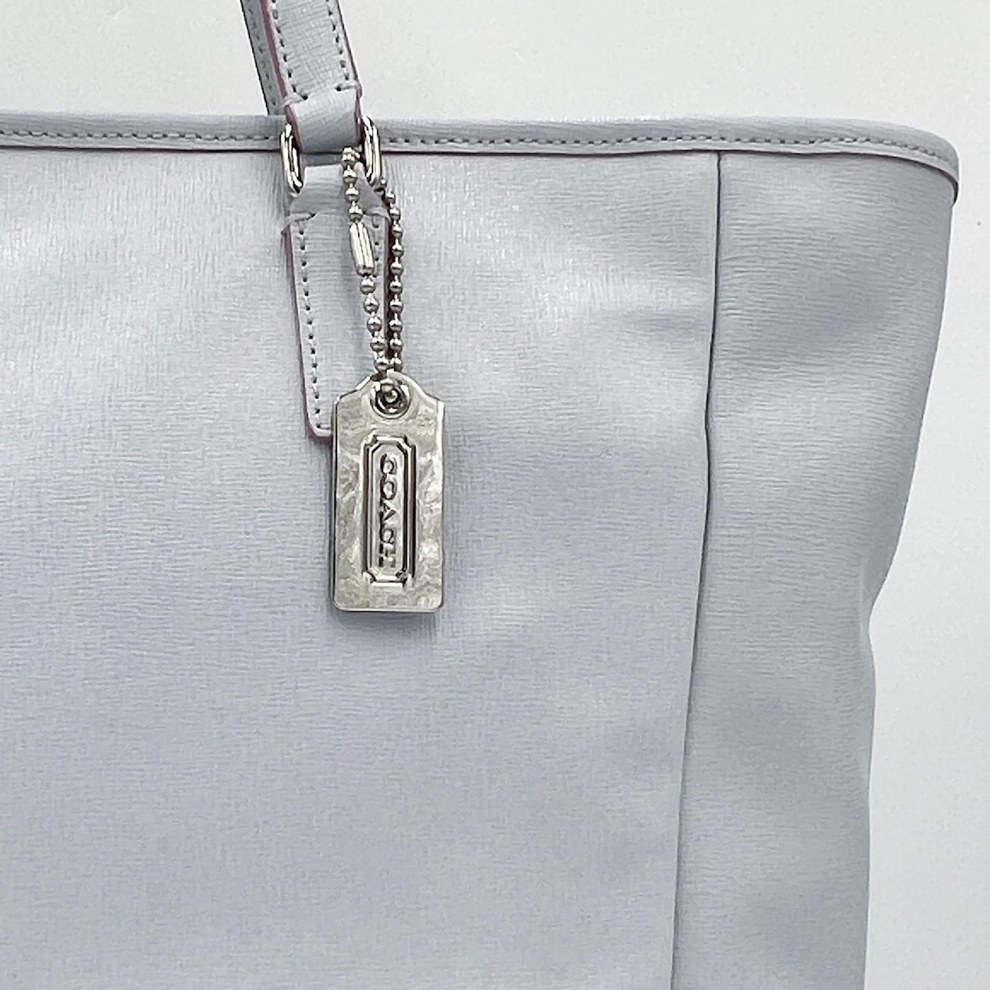 Coach Light Blue Leather Large City Tote Bag [Style 23822]