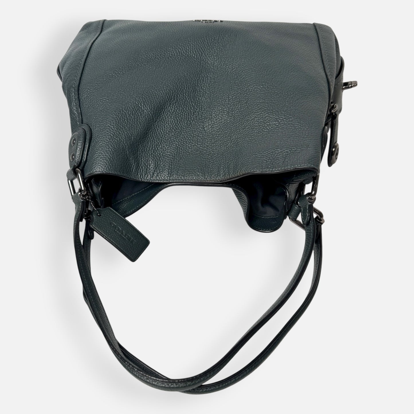 Coach Forest Green Grainy Leather Edie Tote Bag [57125]