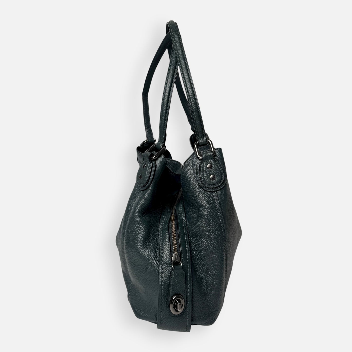 Coach Forest Green Grainy Leather Edie Tote Bag [57125]
