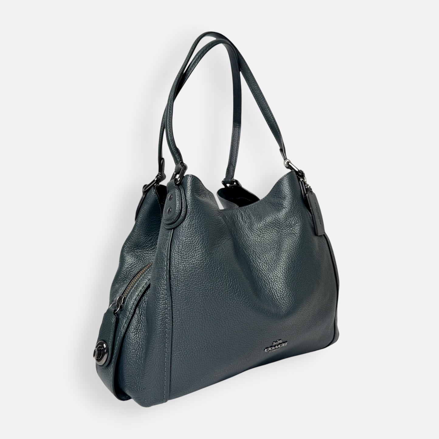 Coach Forest Green Grainy Leather Edie Tote Bag [57125]
