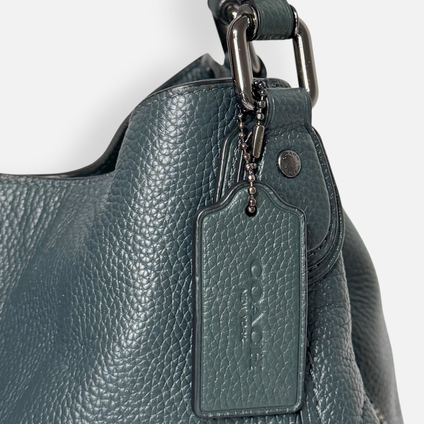 Coach Forest Green Grainy Leather Edie Tote Bag [57125]