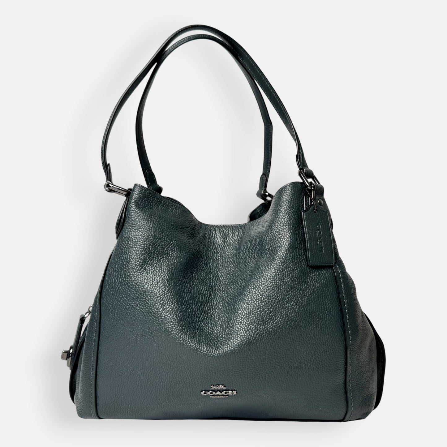 Coach Forest Green Grainy Leather Edie Tote Bag [57125]