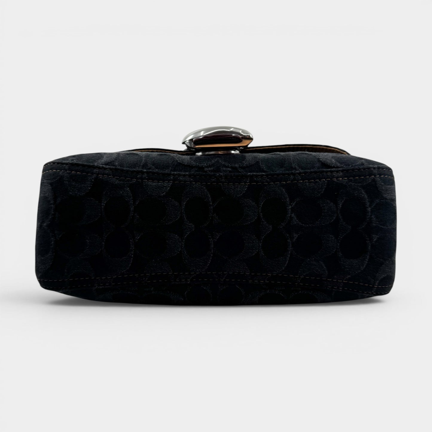 Coach Black Washed Denim Soft Tabby 26 Shoulder Bag