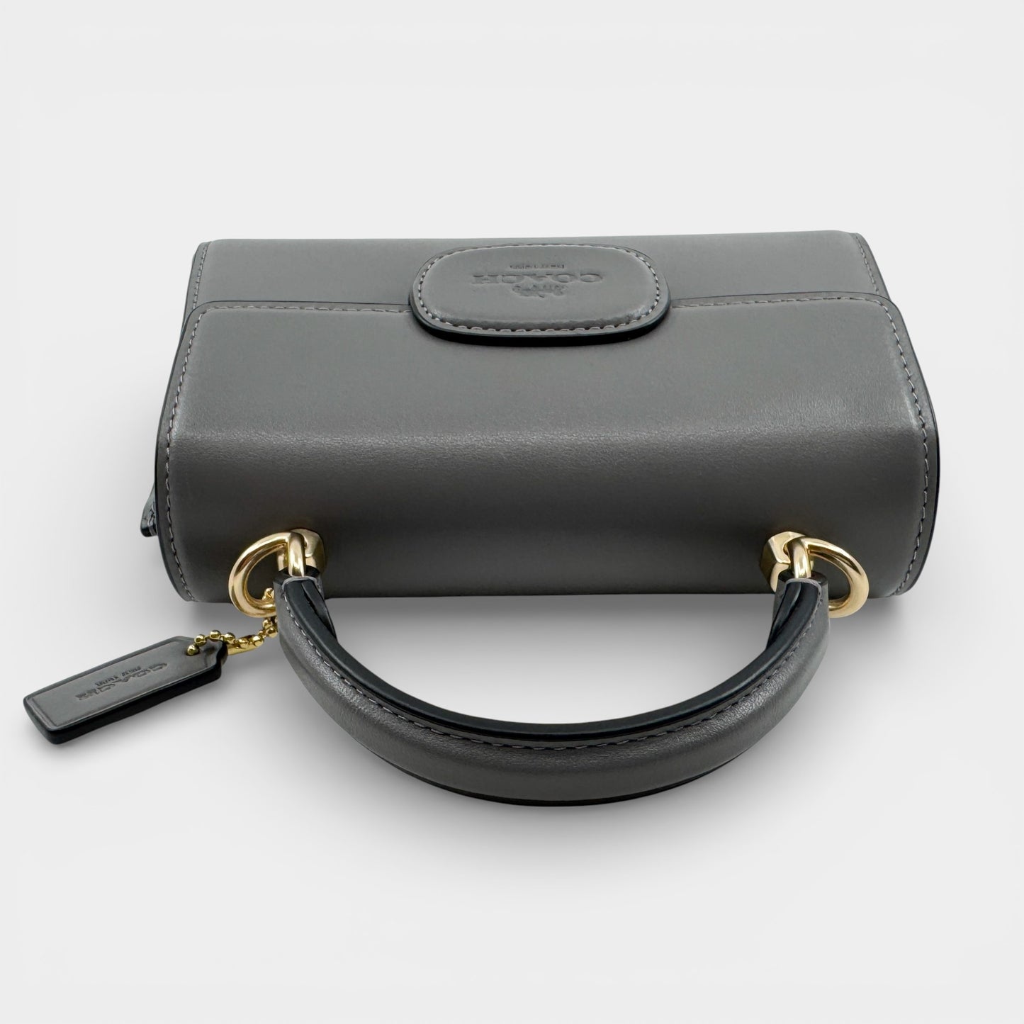 Coach Grey Leather Eliza Mini Top Handle Crossbody Bag [CW182]