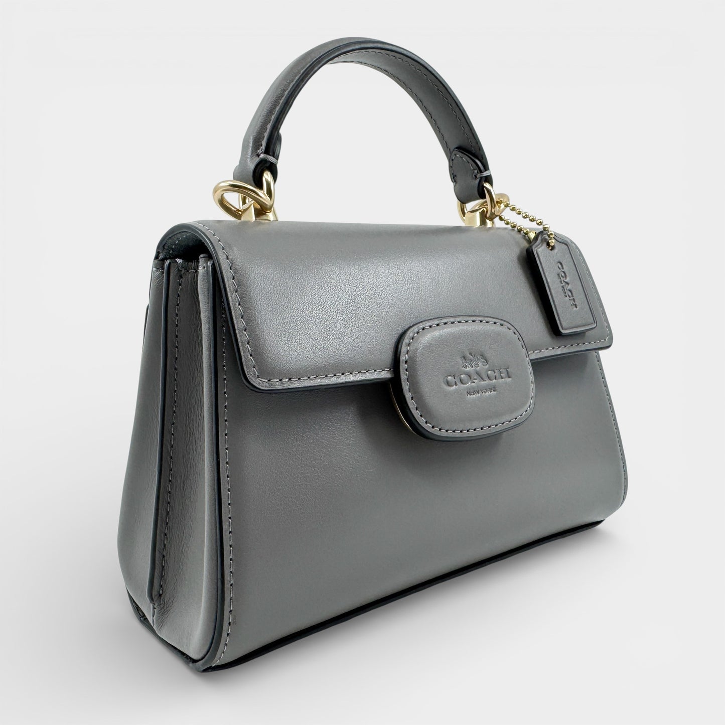 Coach Grey Leather Eliza Mini Top Handle Crossbody Bag [CW182]