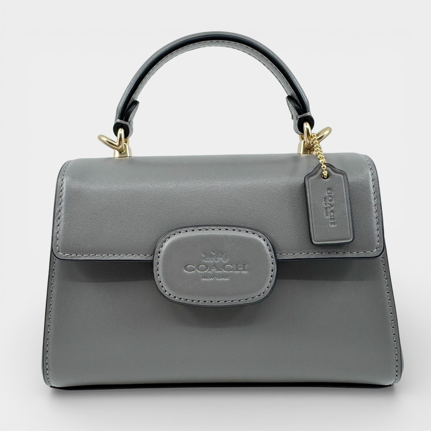 Coach Grey Leather Eliza Mini Top Handle Crossbody Bag [CW182]