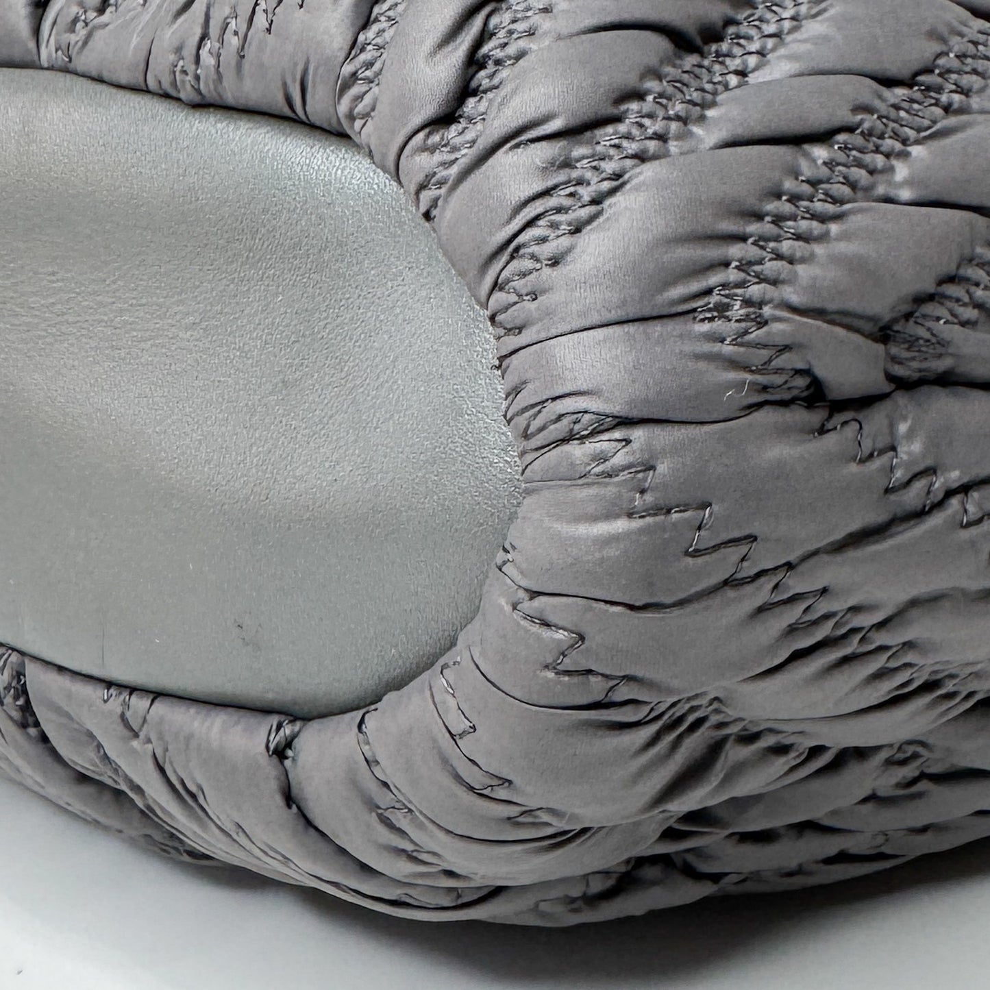 Coach Madison Grey Quilted Nylon & Leather Trip Tote Bag