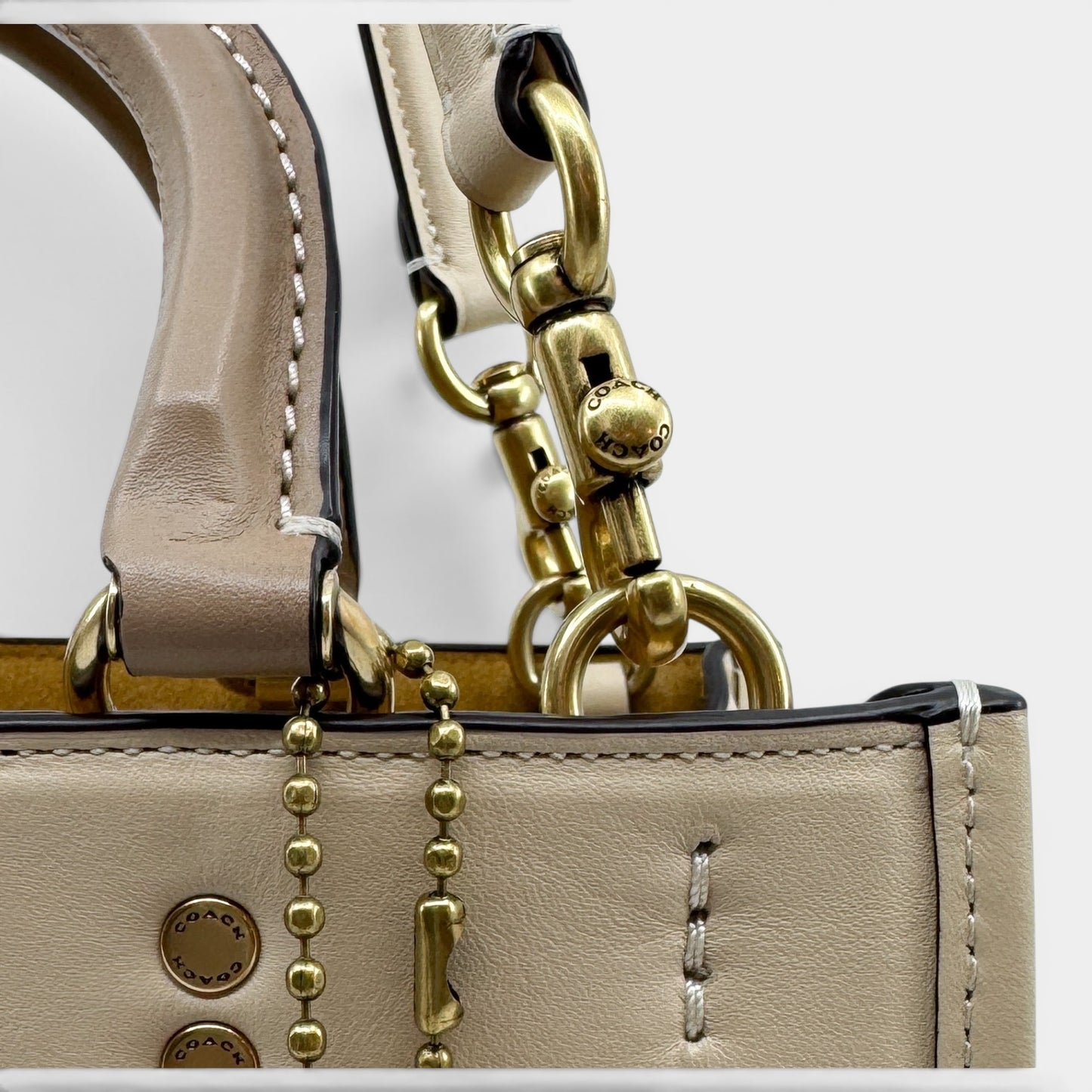 Coach Rogue 25 Jacquard Chalk Ivory Multi Satchel Crossbody Bag [CA302]
