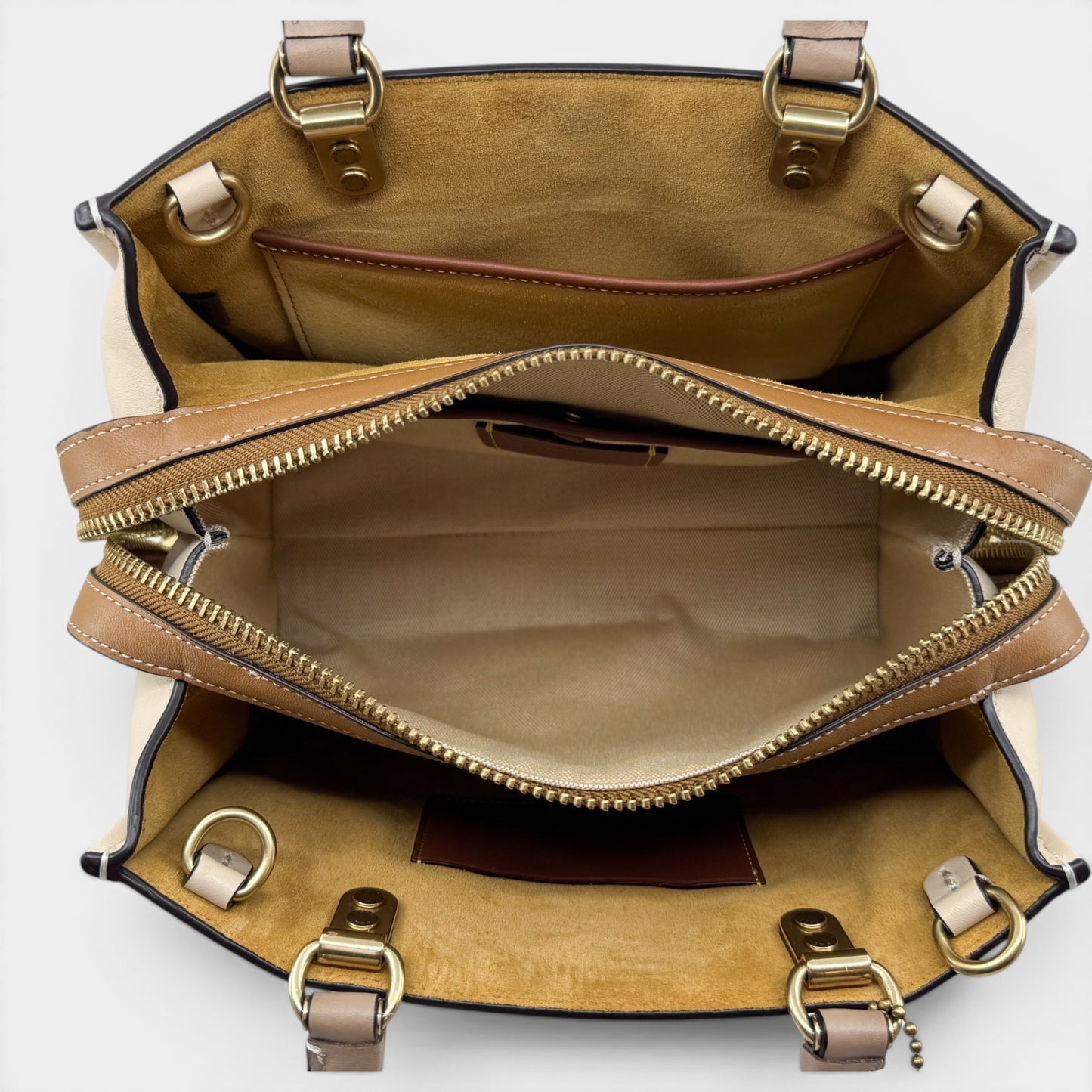 Coach Rogue 25 Jacquard Chalk Ivory Multi Satchel Crossbody Bag [CA302]