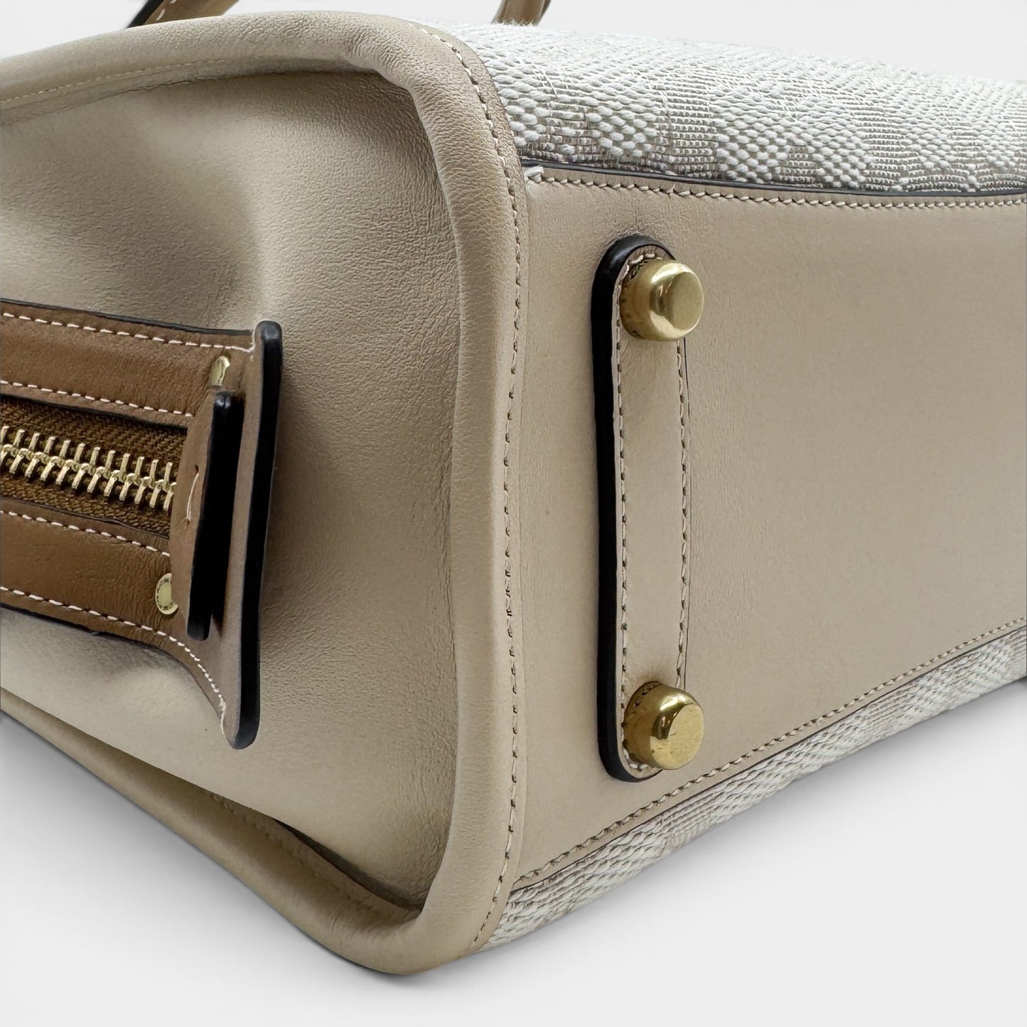Coach Rogue 25 Jacquard Chalk Ivory Multi Satchel Crossbody Bag [CA302]