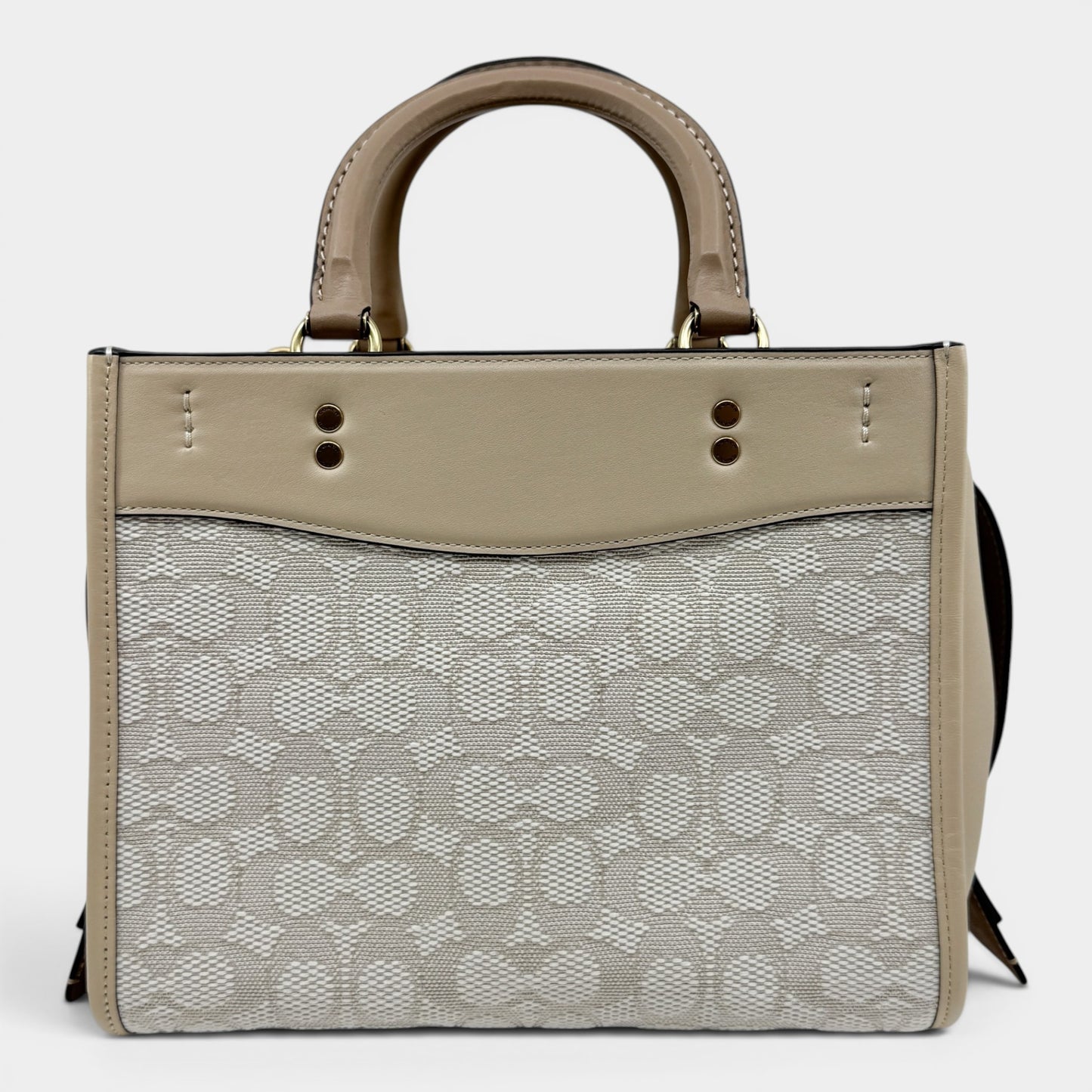 Coach Rogue 25 Jacquard Chalk Ivory Multi Satchel Crossbody Bag [CA302]
