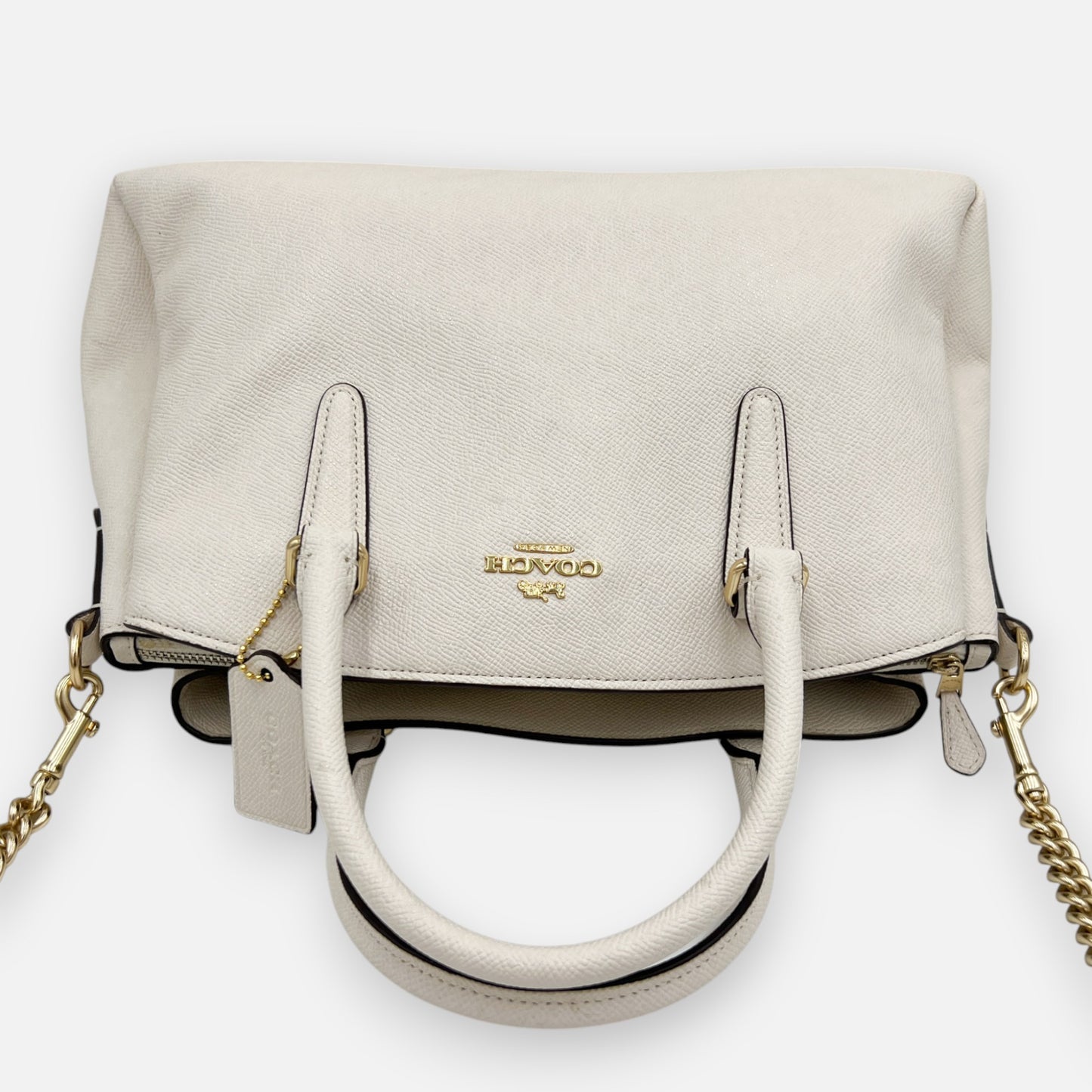 Coach Off-White Leather 'Sage Carryall' Shoulder & Crossbody Bag [F28976]