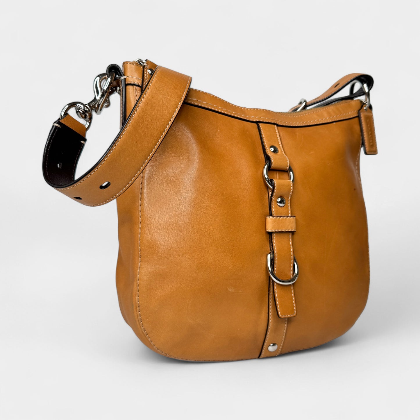 Coach Vintage Tan Leather Chelsea Crossbody Shoulder Bag [F14018]