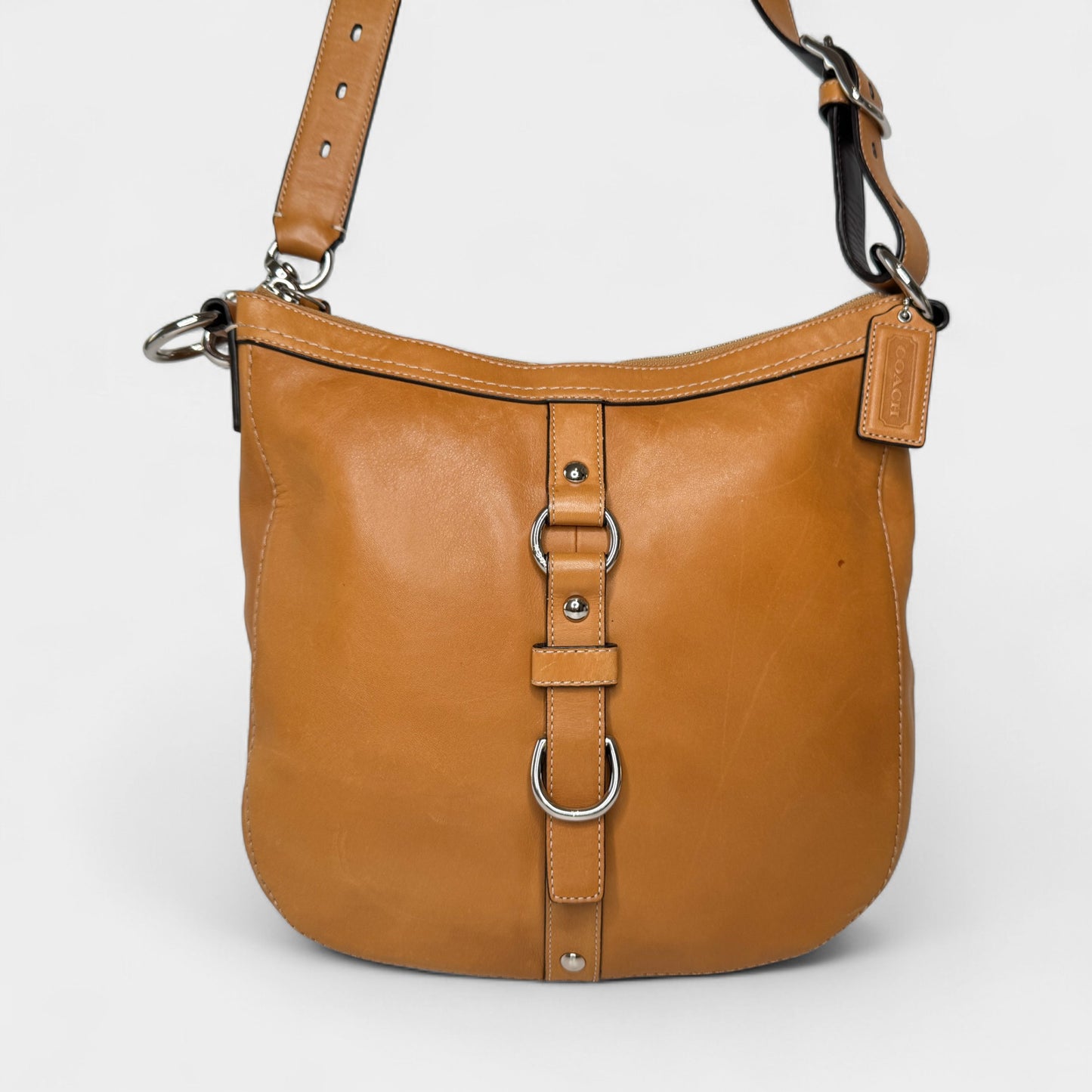 Coach Vintage Tan Leather Chelsea Crossbody Shoulder Bag [F14018]