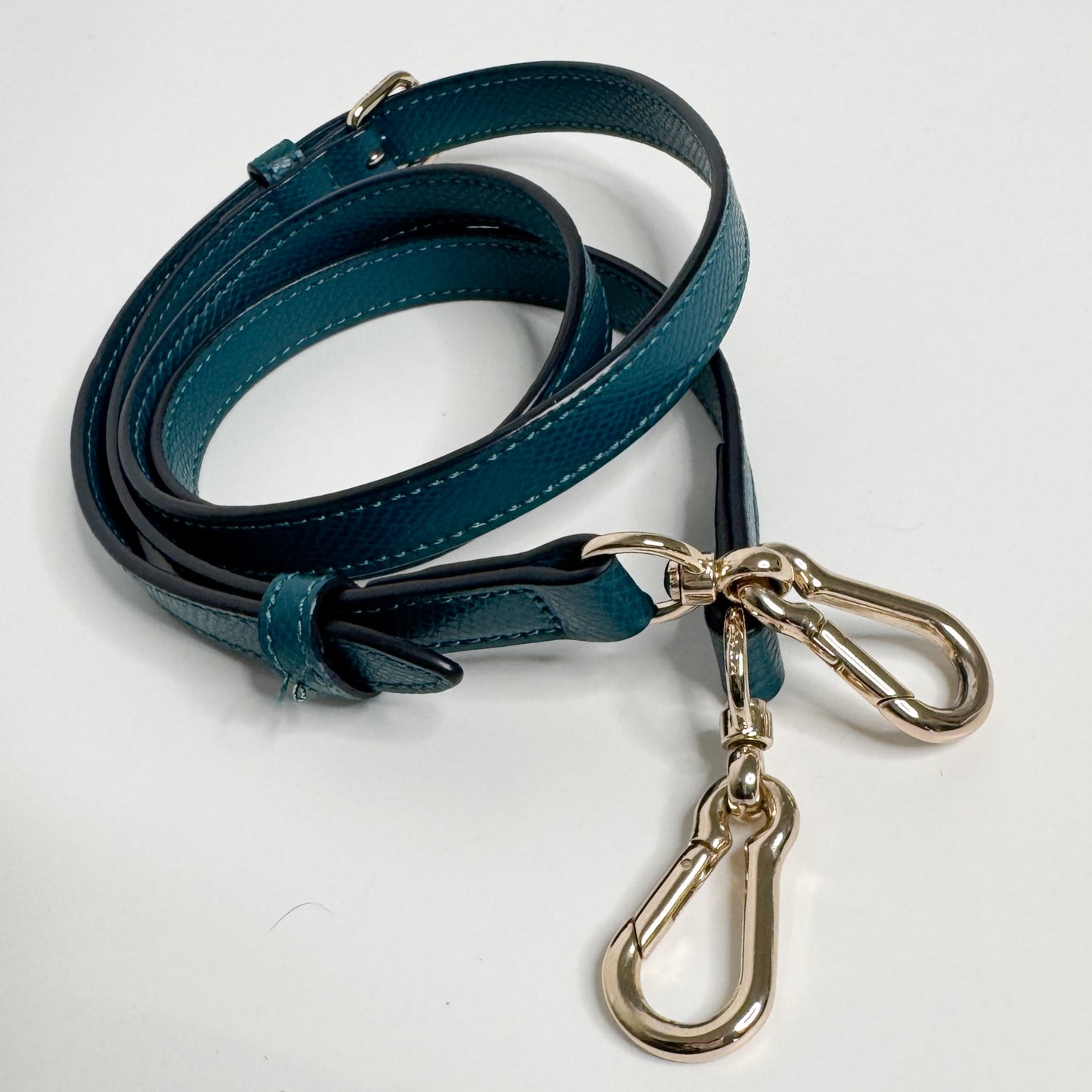 Coach Teal Blue-Green Leather Margot Carryall Top Handle Bag