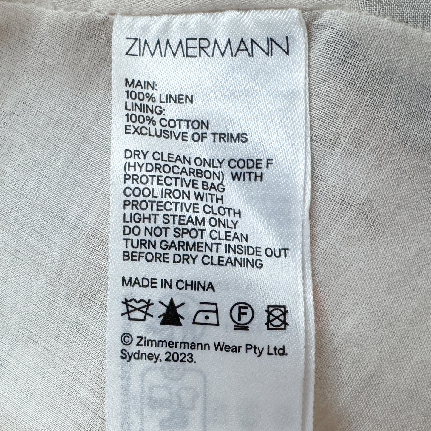 Zimmermann Coral Bird Print Linen Wrap Frill Midi Dress Size 1 ~ AU8
