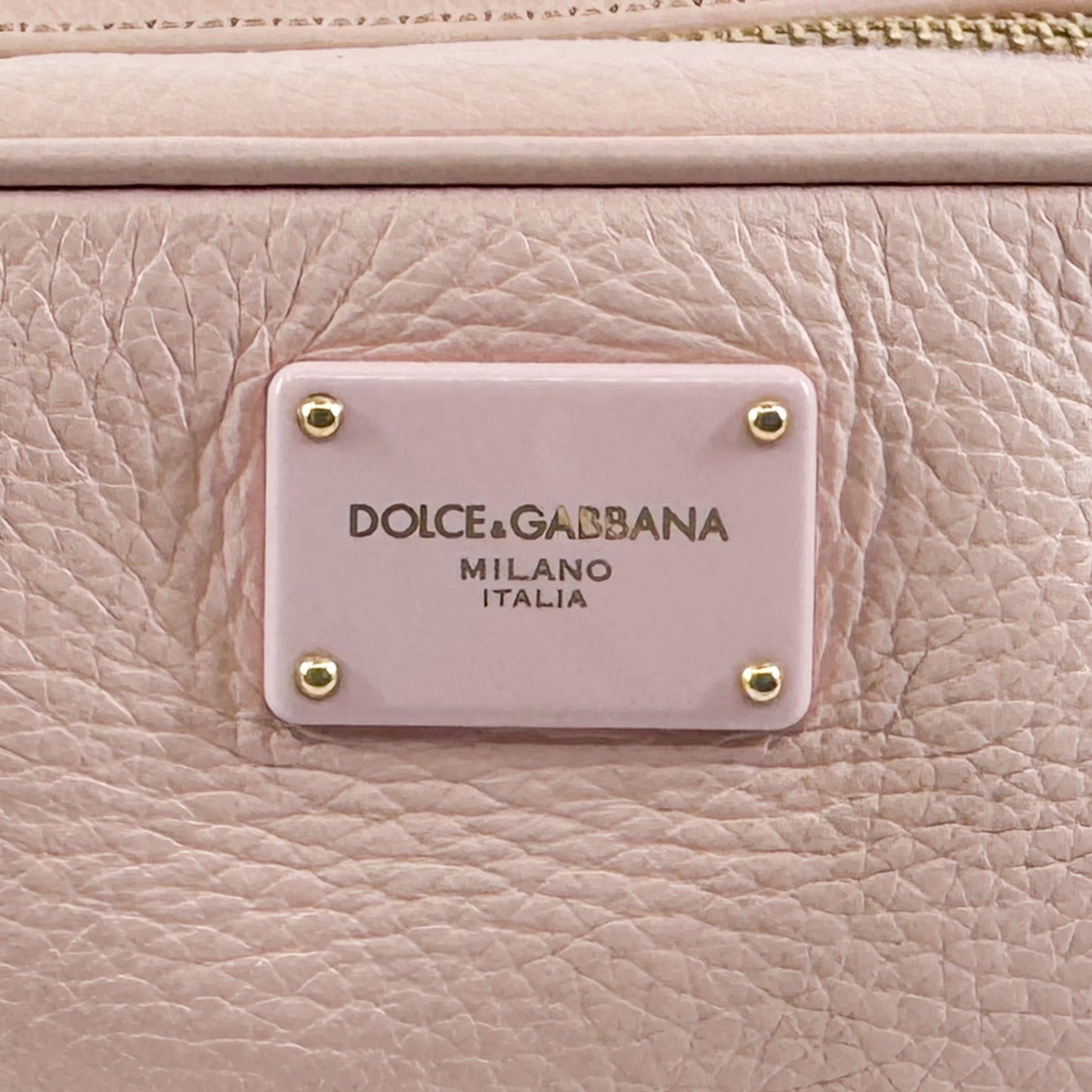 Dolce & Gabbana GLAM Pink Leather Tassel Crossbody Bag