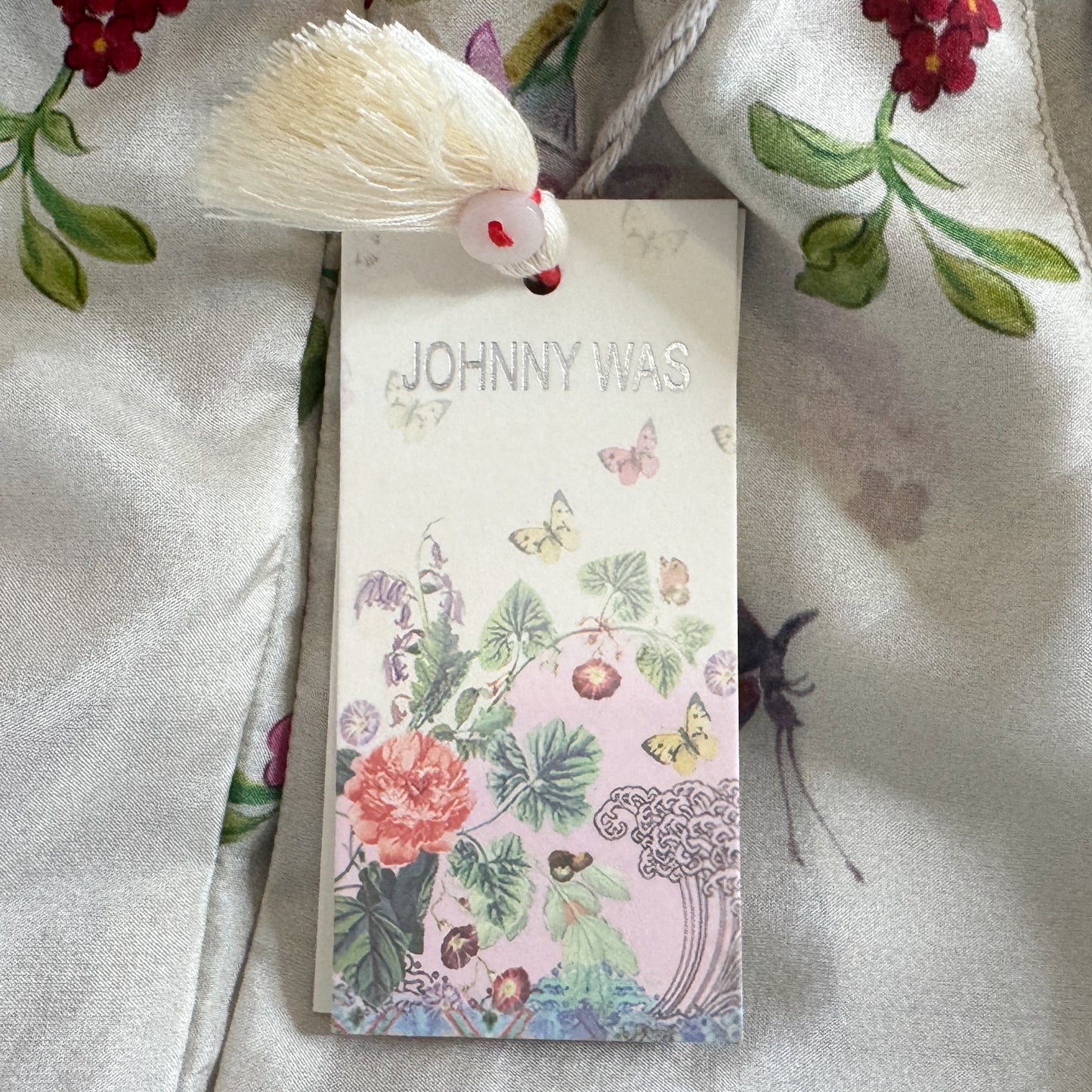 Johnny Was Multicolour Silk D’Amour Print Arya Pants Large [NEW]