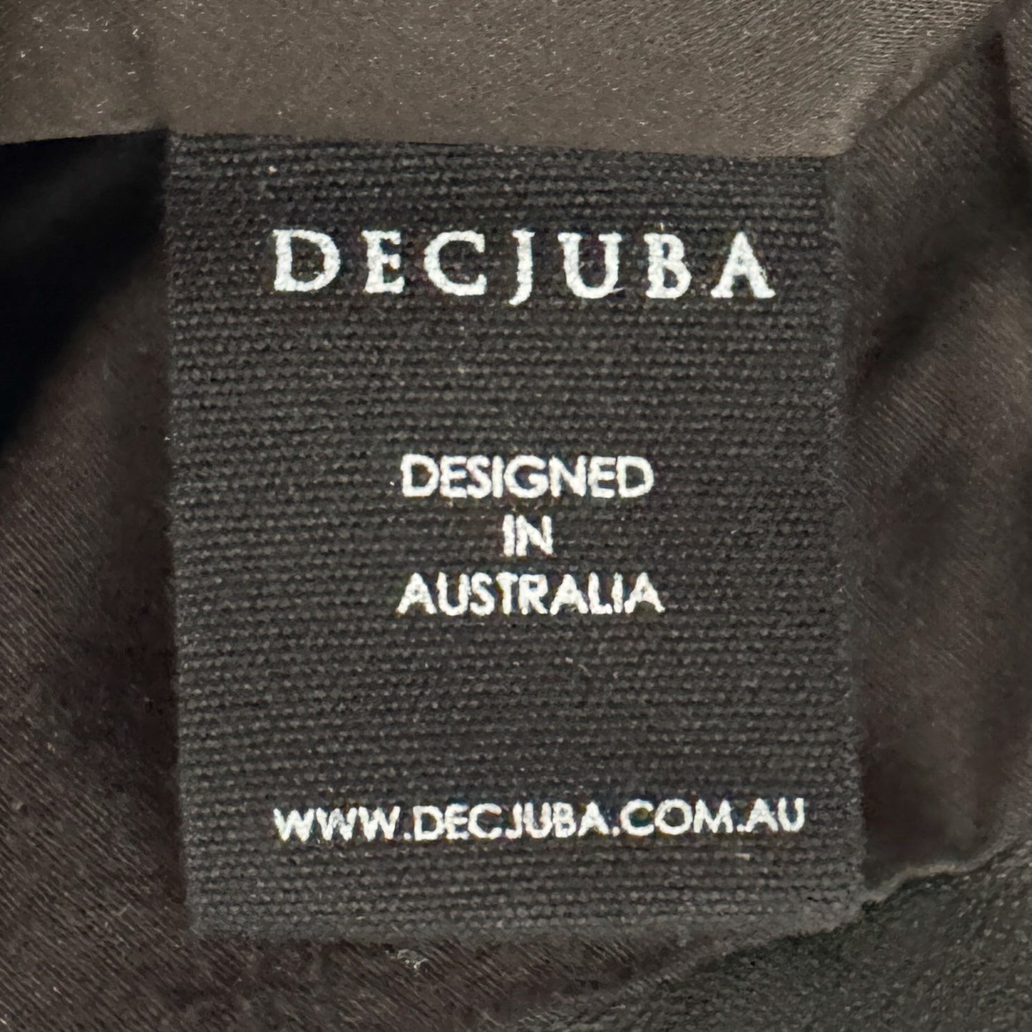 Decjuba Black Leather Quilted Biker Jacket AU10