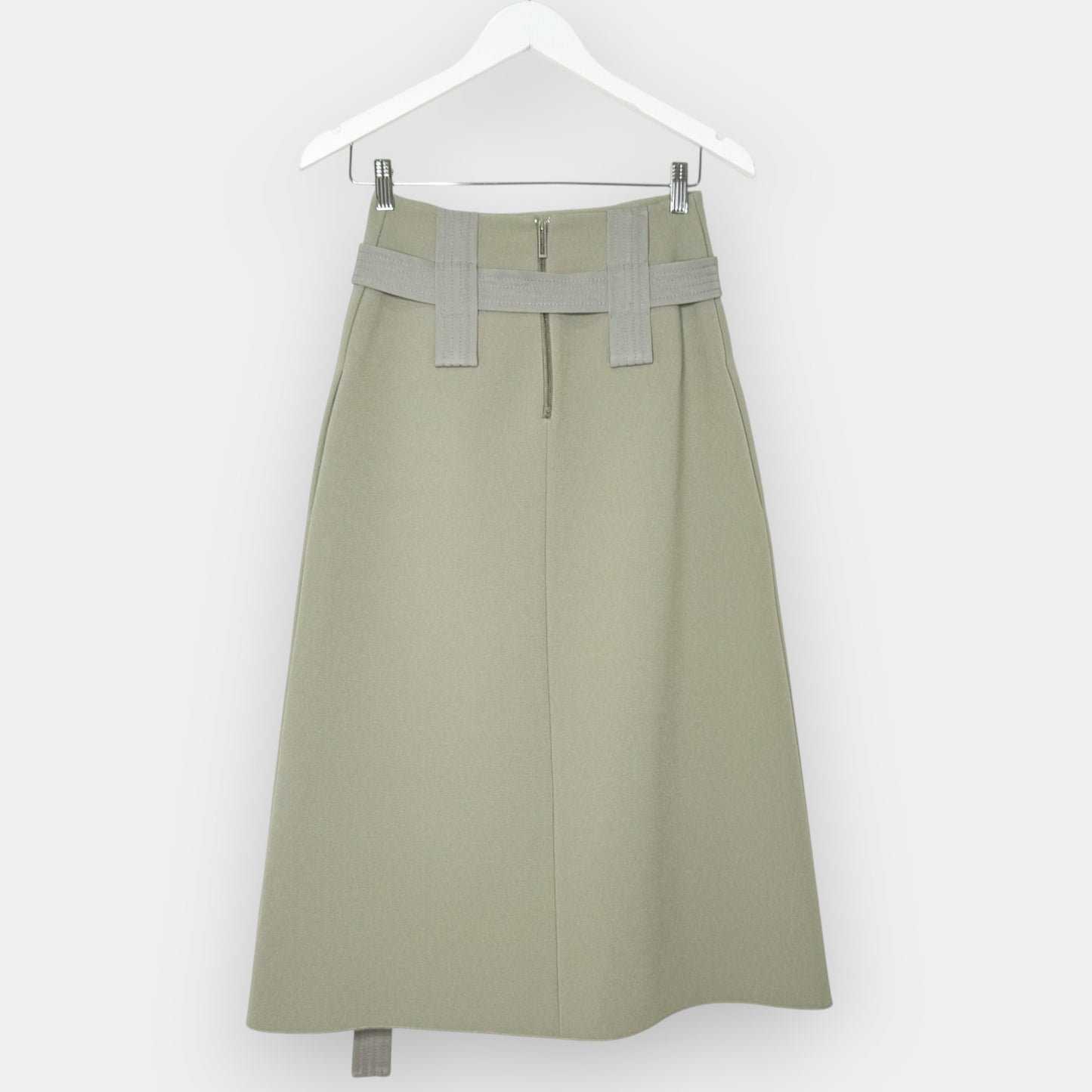 Dion Lee Moss Green Crepe Interchange Belted Skirt Small ~ AU6 [NEW]