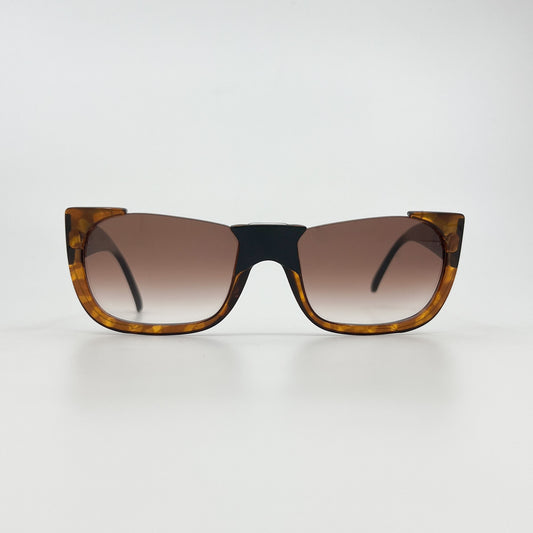 Christian Dior Brown 1980s Half Frame Vintage Sunglasses Style No. 2396