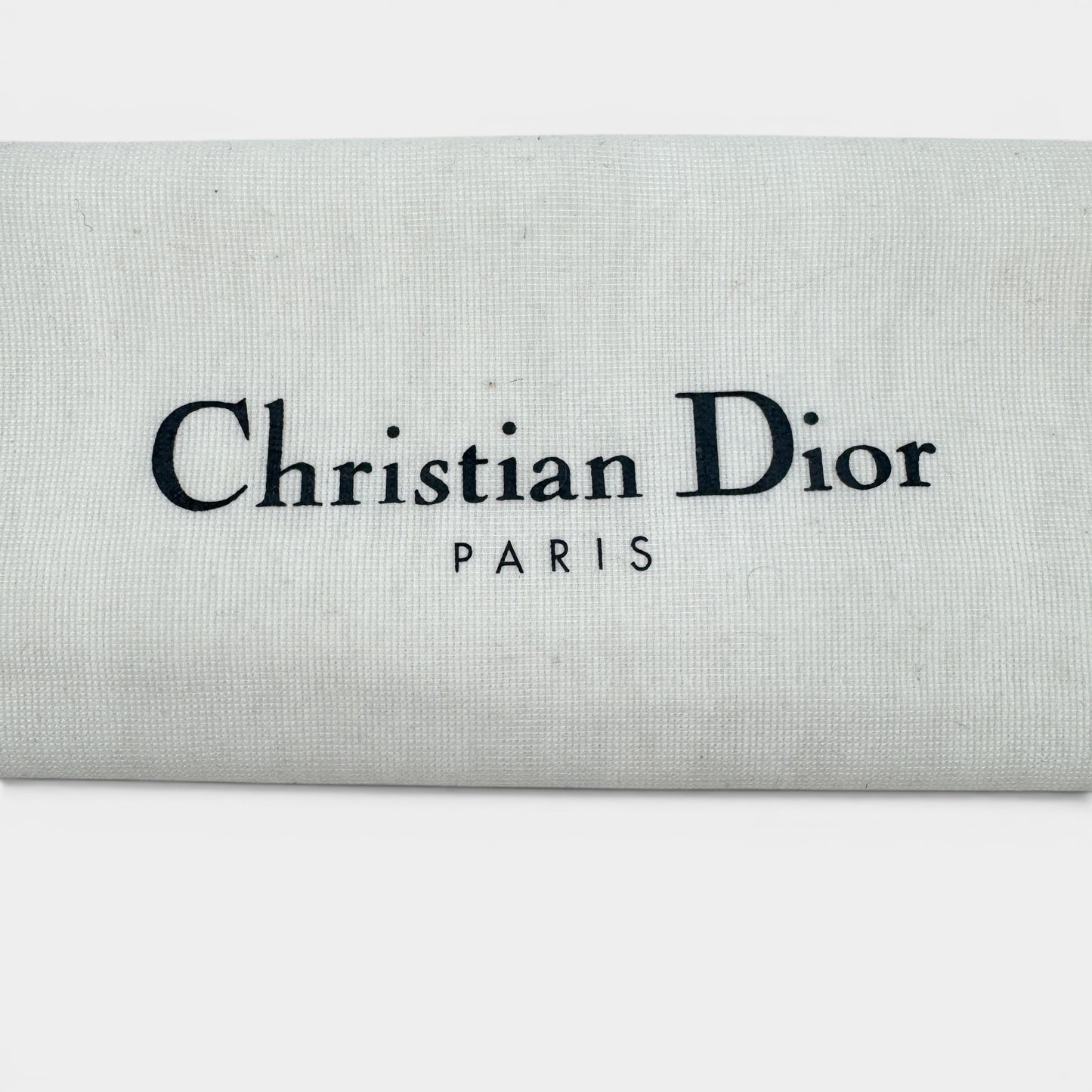 Christian Dior CD Black Leather Messenger Crossbody Bag