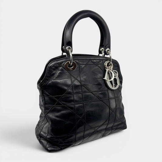 Dior Black Quilted Leather Granville Tote Bag [SOLD AS IS]