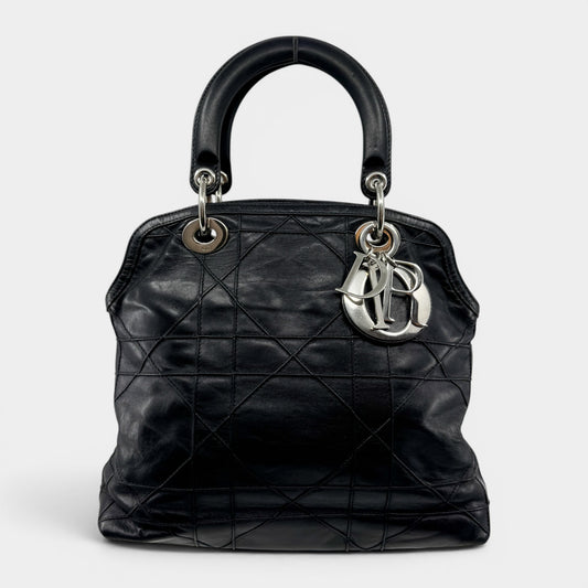 Dior Black Quilted Leather Granville Tote Bag [SOLD AS IS]