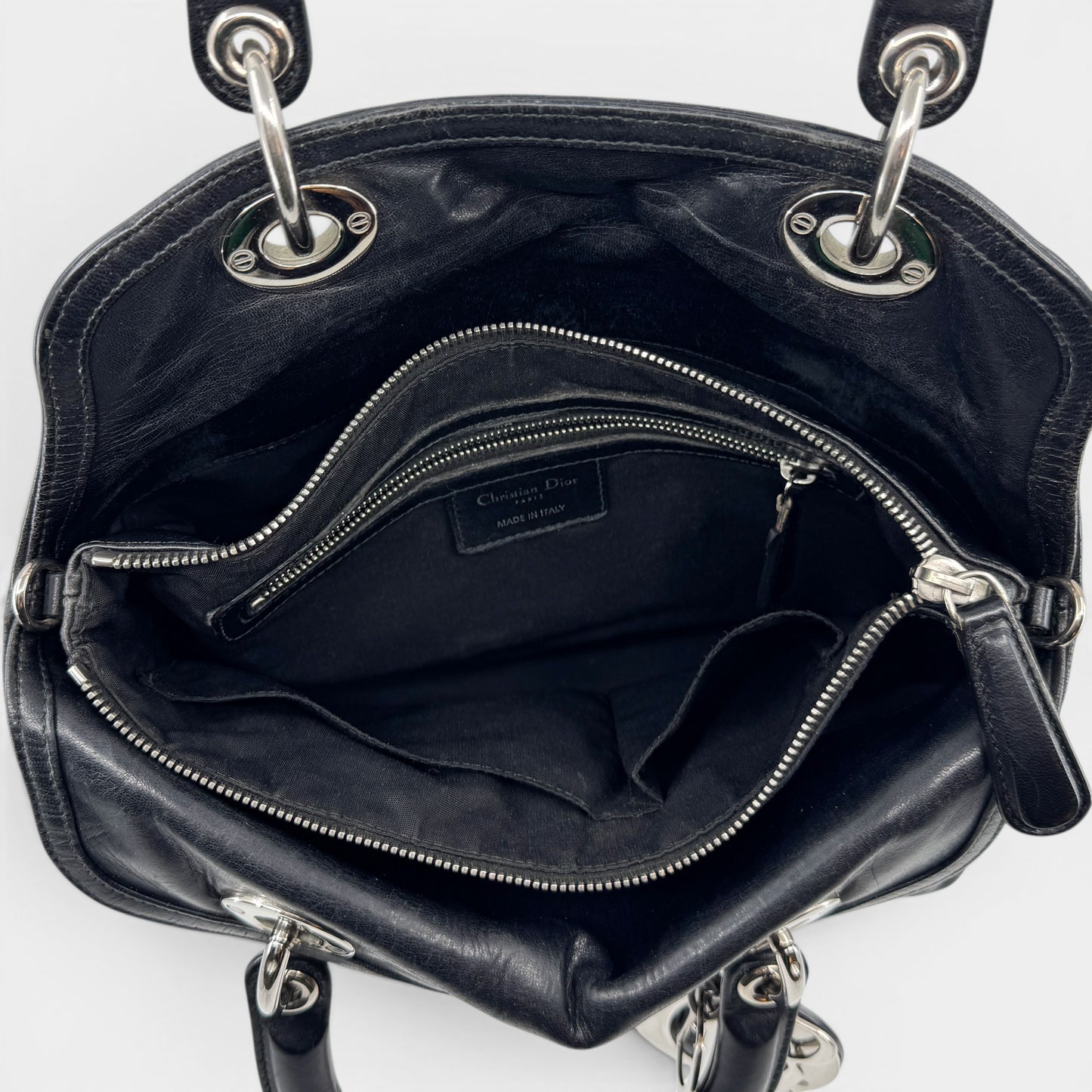 Dior Black Quilted Leather Granville Tote Bag [SOLD AS IS]