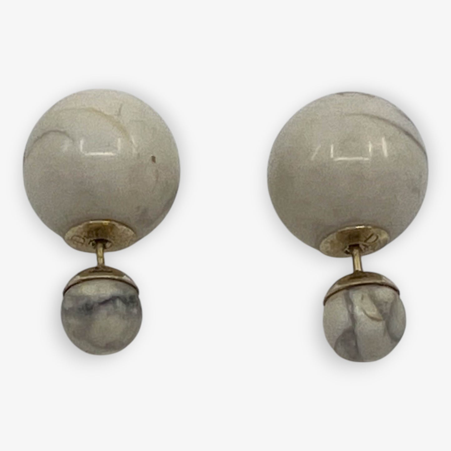 Dior Tribales Off White Marble Earrings