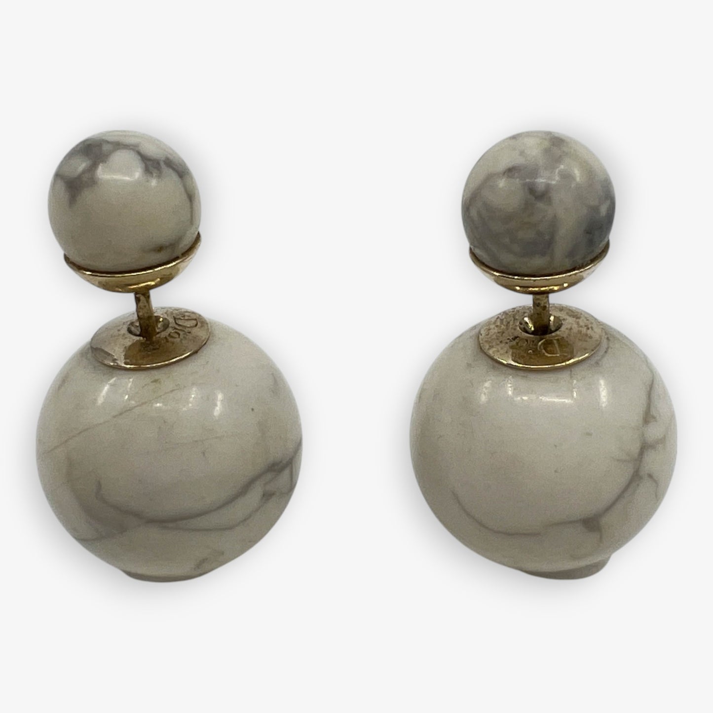 Dior Tribales Off White Marble Earrings