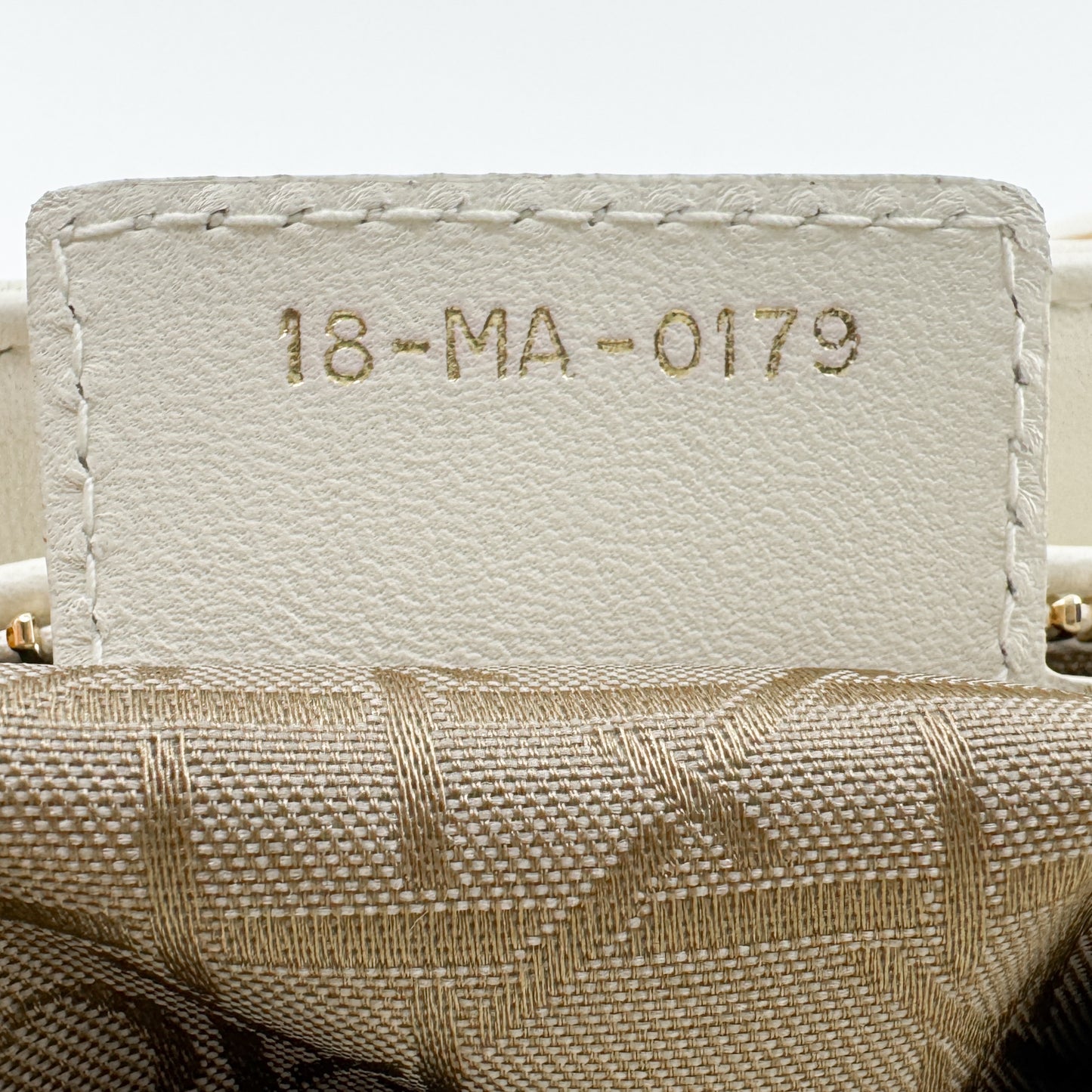 Christian Dior Creamy White Quilted Leather Medium Lady Dior Bag