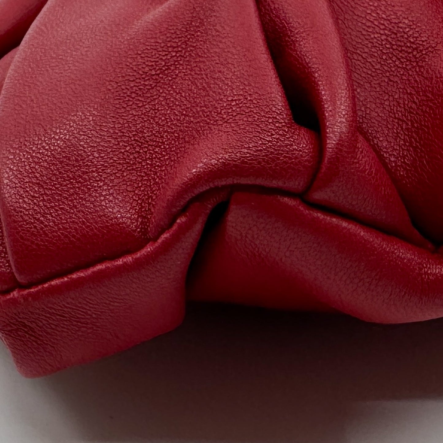 Christian Dior Vintage Red Pleated Leather Galliano Plissé Clutch Bag