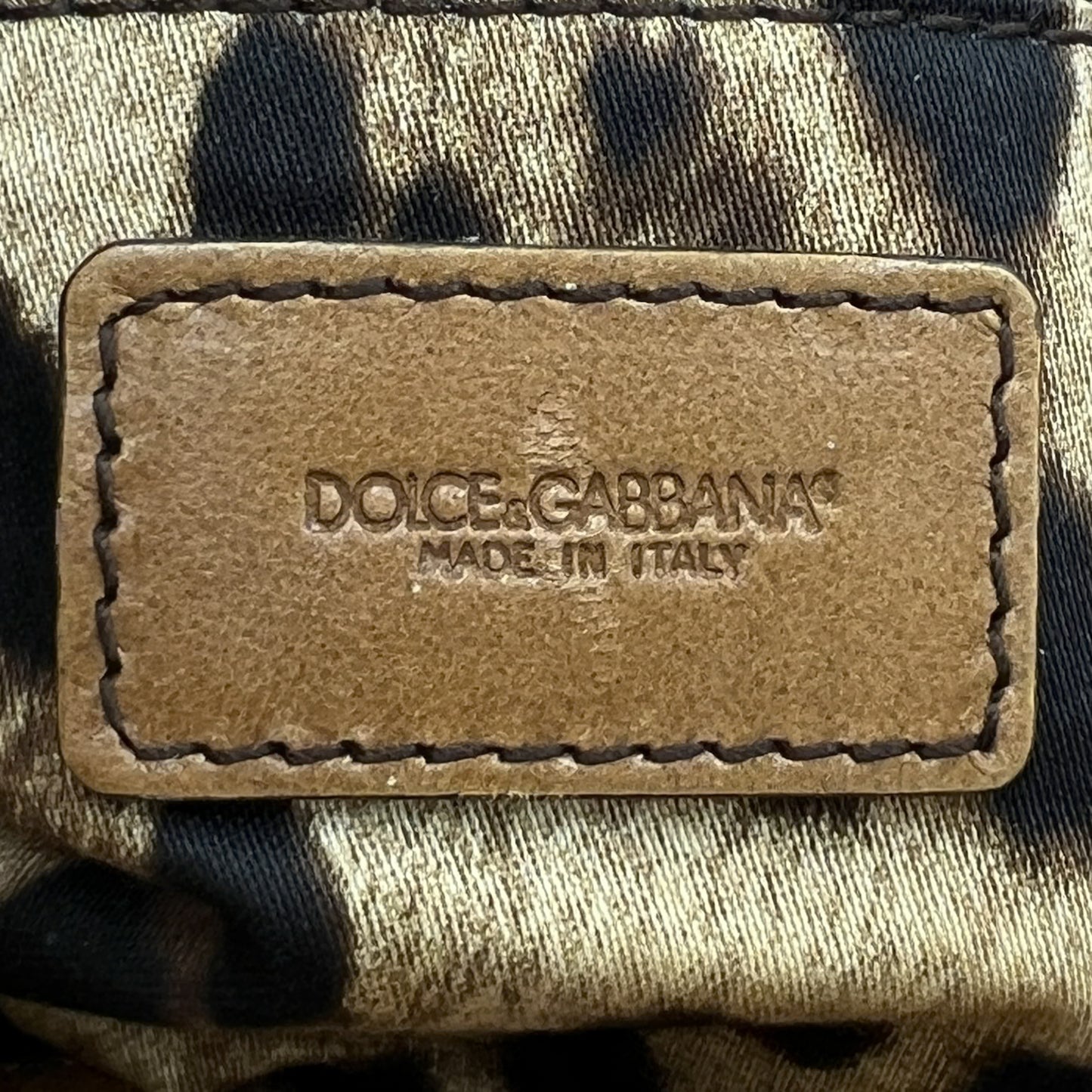 Dolce & Gabanna Caramel Tan Leather Miss Sicily Top Handle Handbag