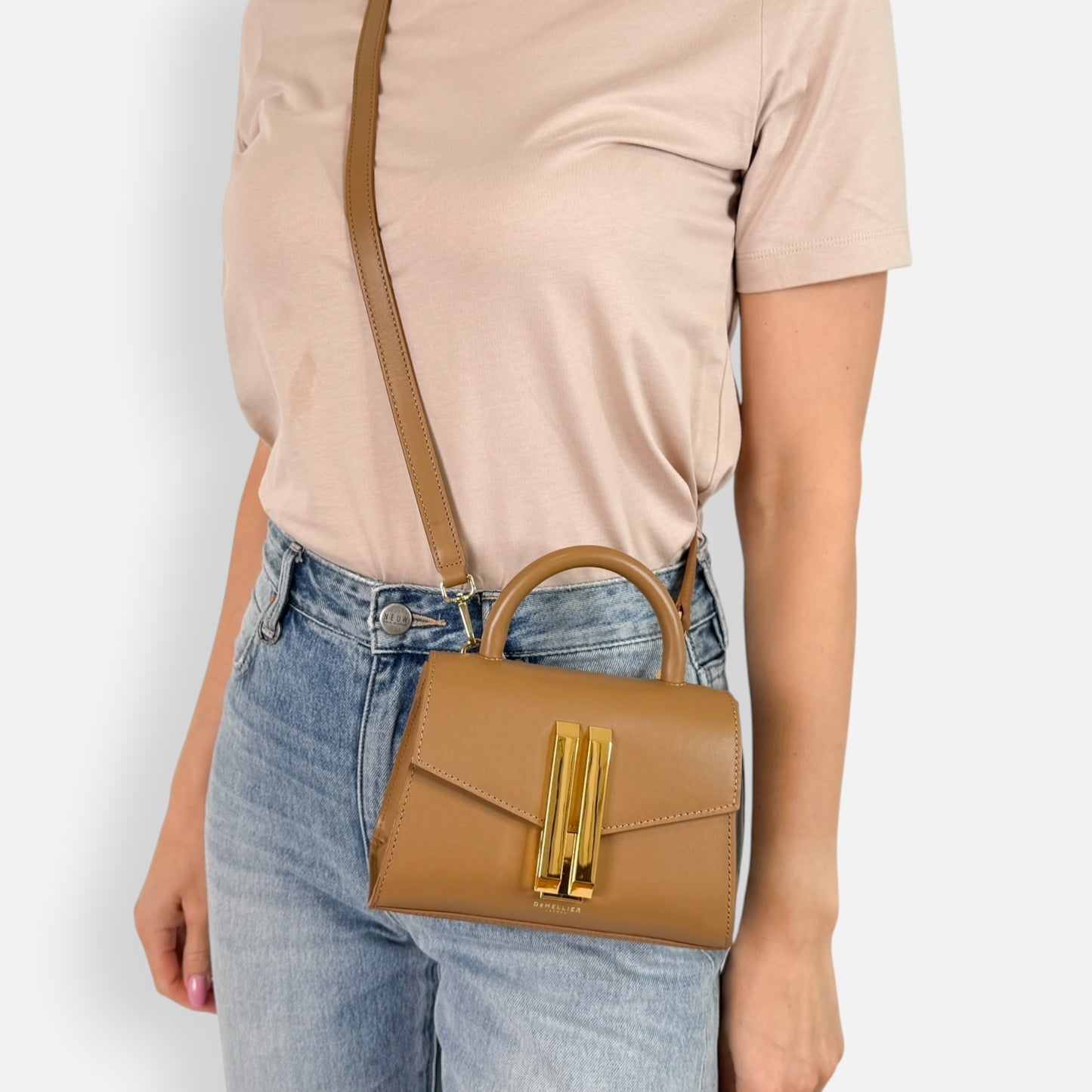 DeMellier London Toffee Brown Smooth Leather Nano Montreal Bag